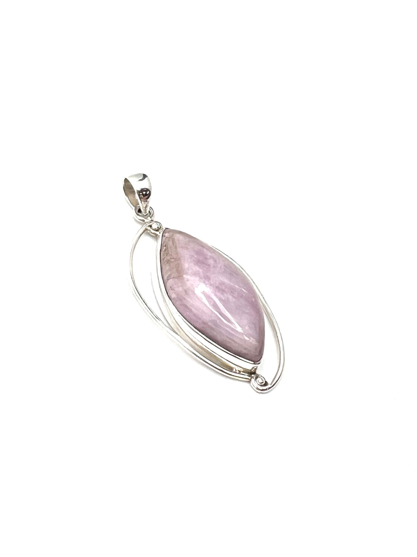 Silver Double Wire Kunzite Pendants