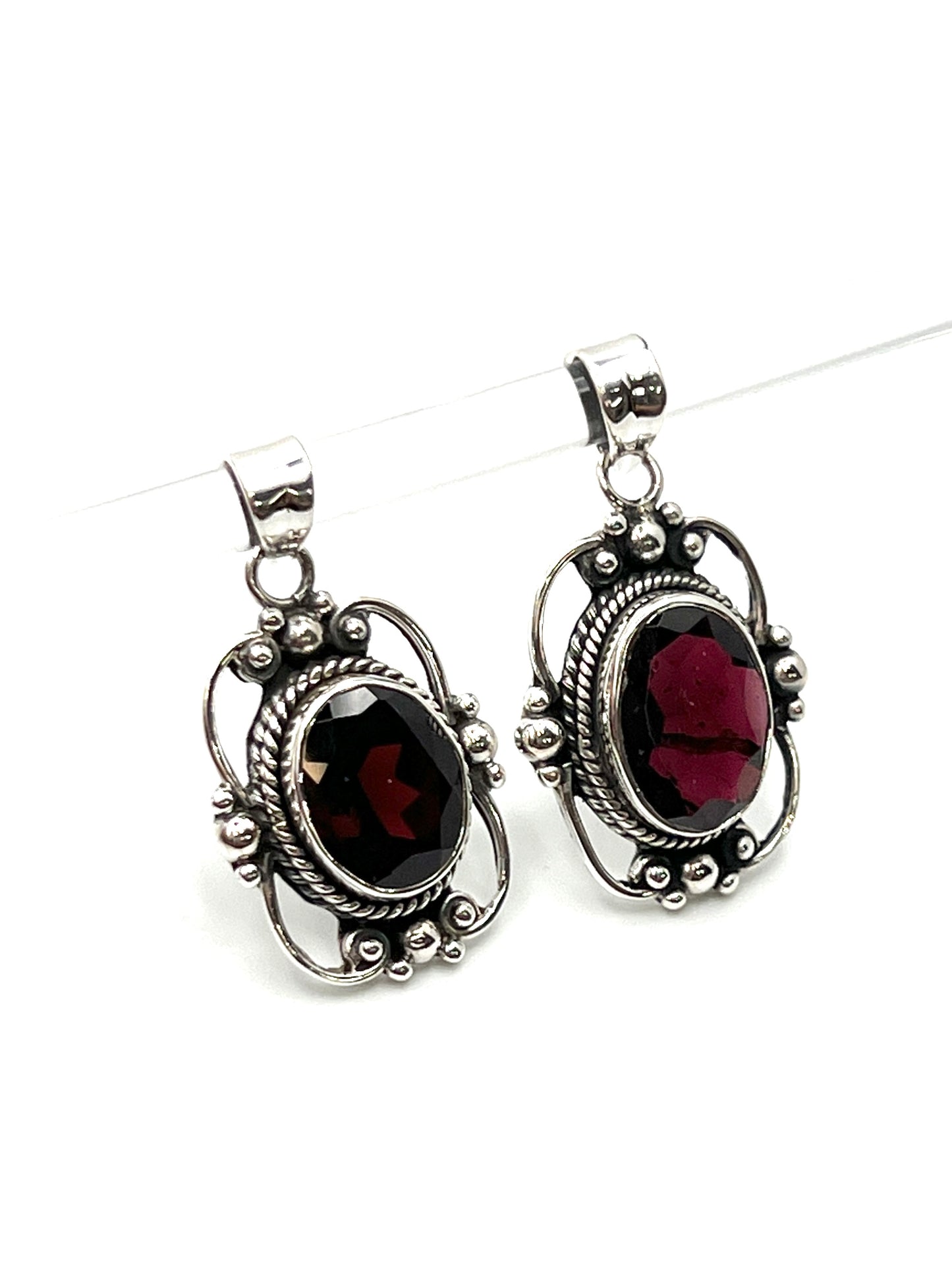 Sterling Silver Victorian Mirror Pendants