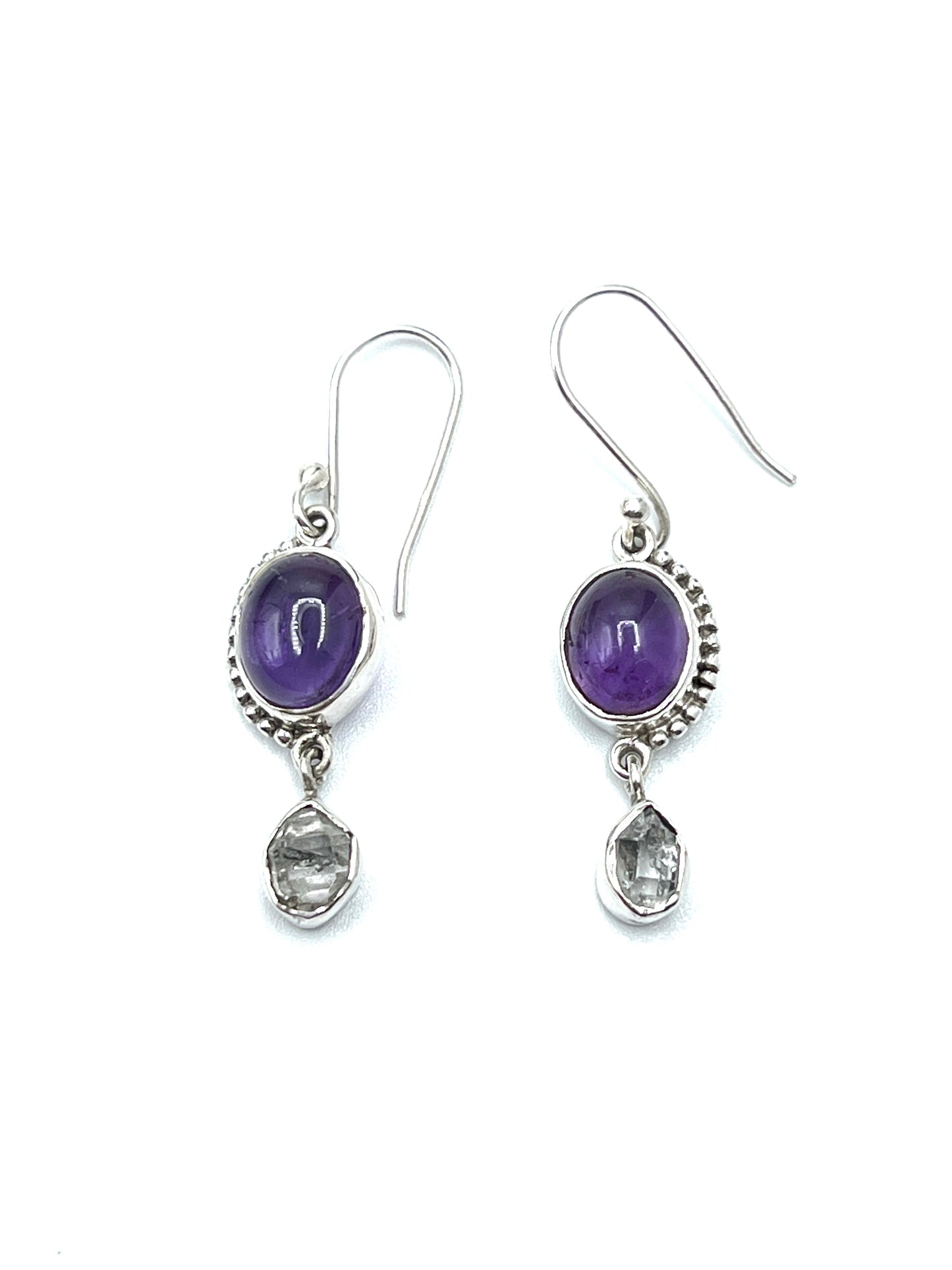 Bali Oval Herkimer Earrings