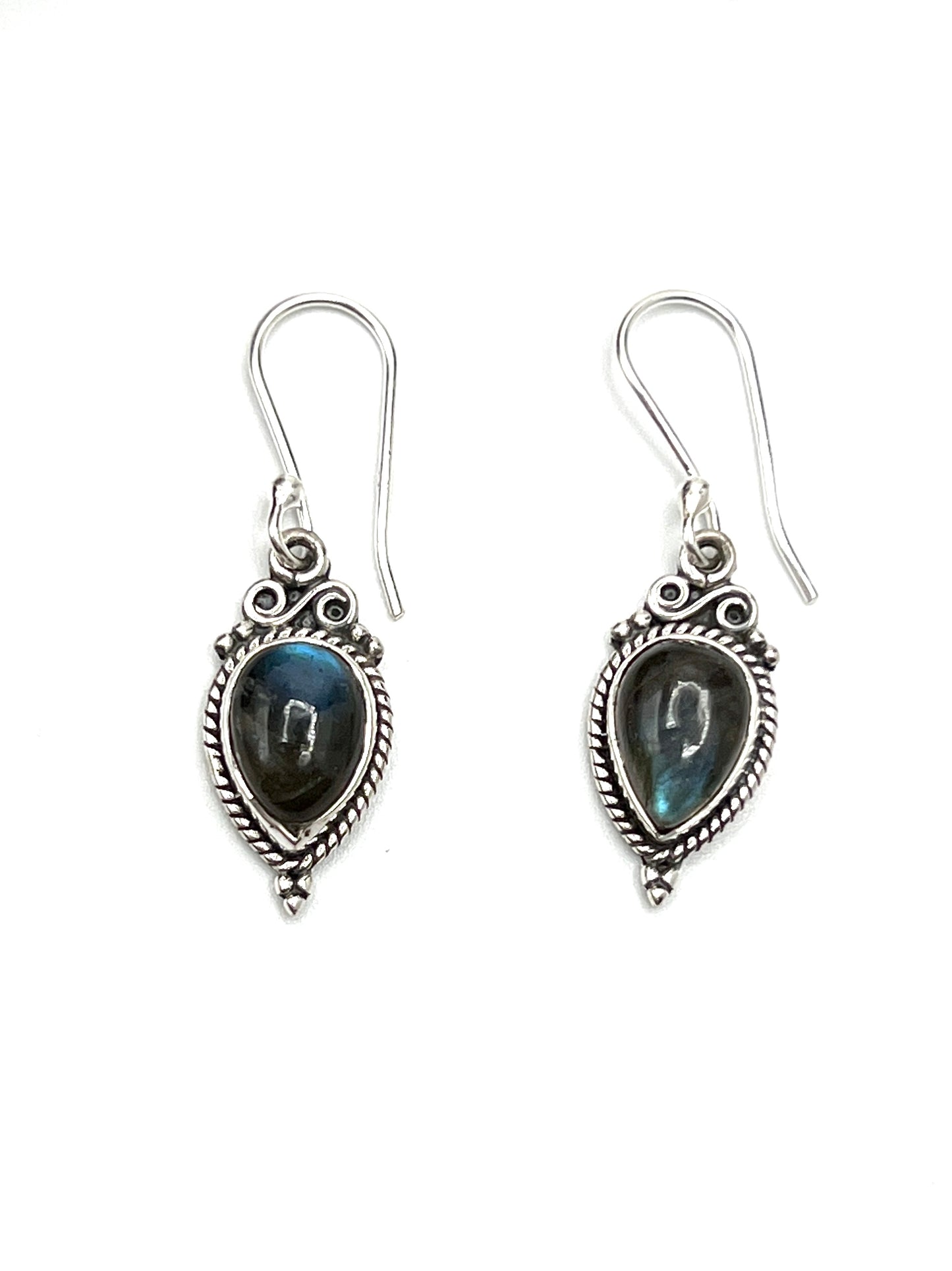 Bali Teardrop Gemstone Earrings