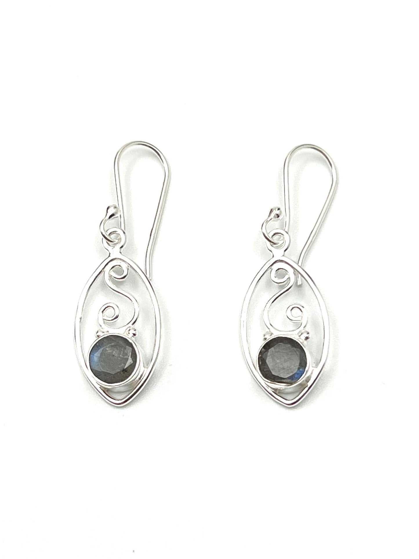 Gemstone Swirl Earrings