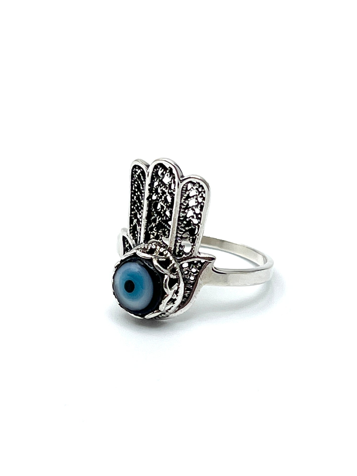 Hamsa Evil Eye Ring