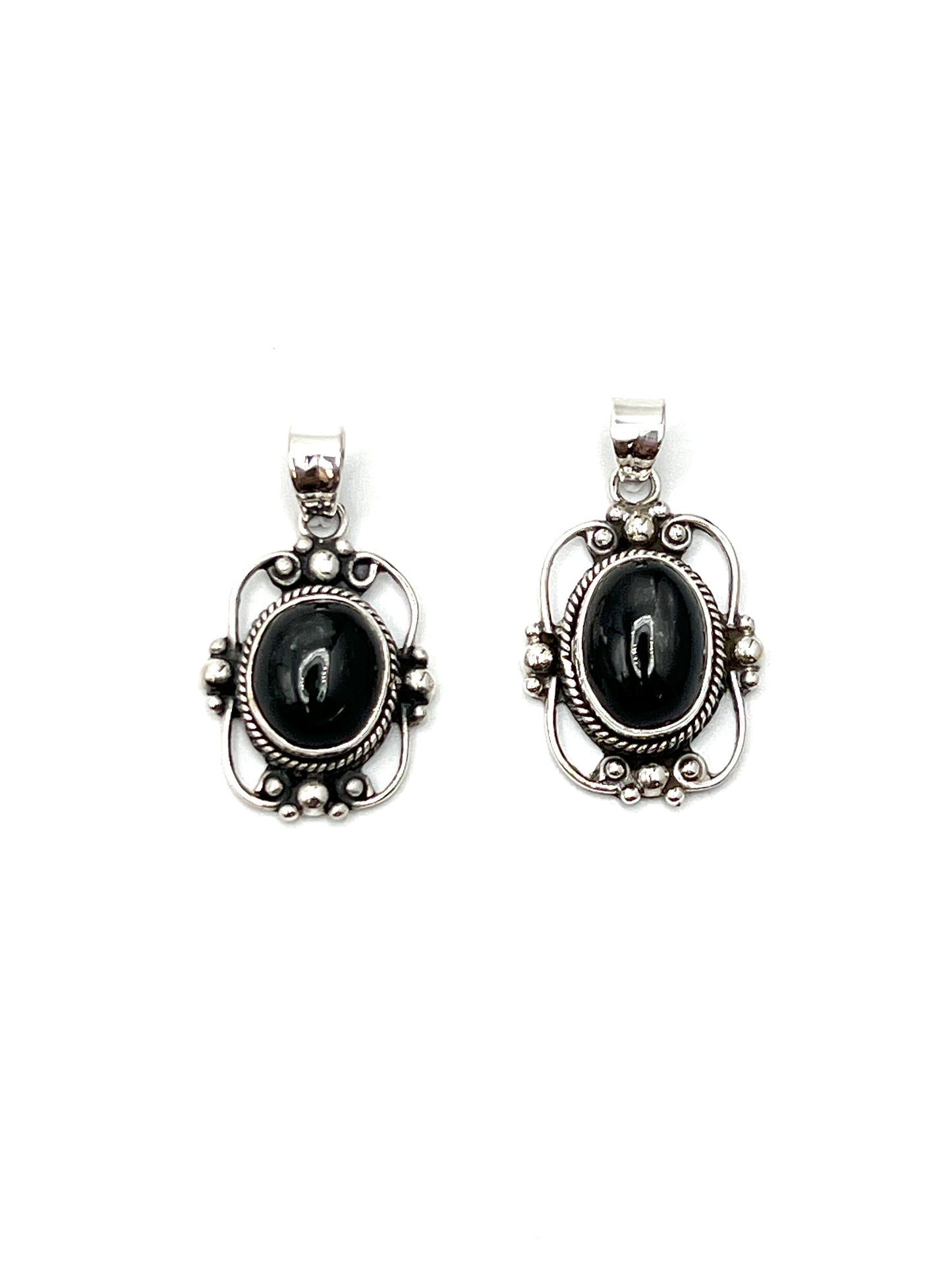 Sterling Silver Victorian Mirror Pendants