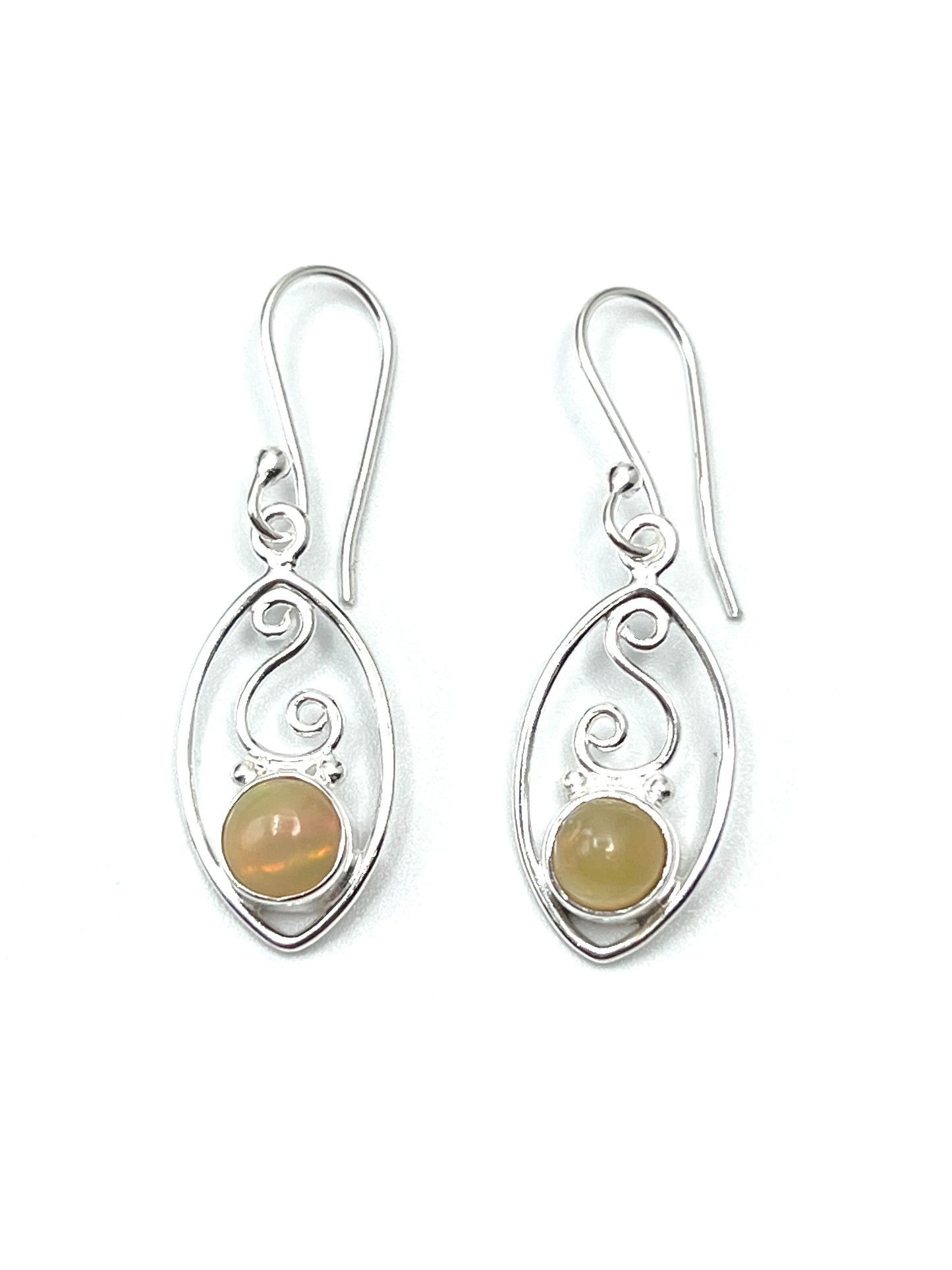 Gemstone Swirl Earrings