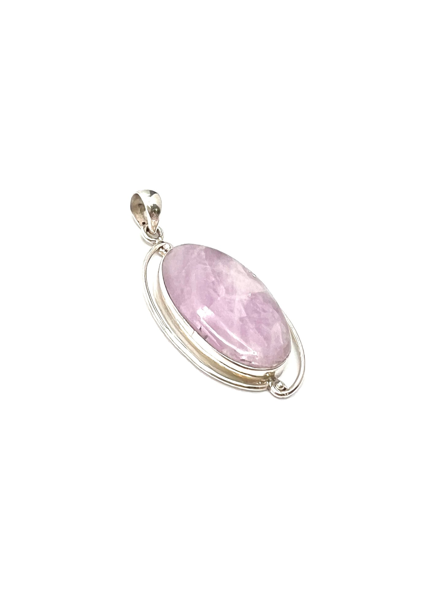 Silver Double Wire Kunzite Pendants