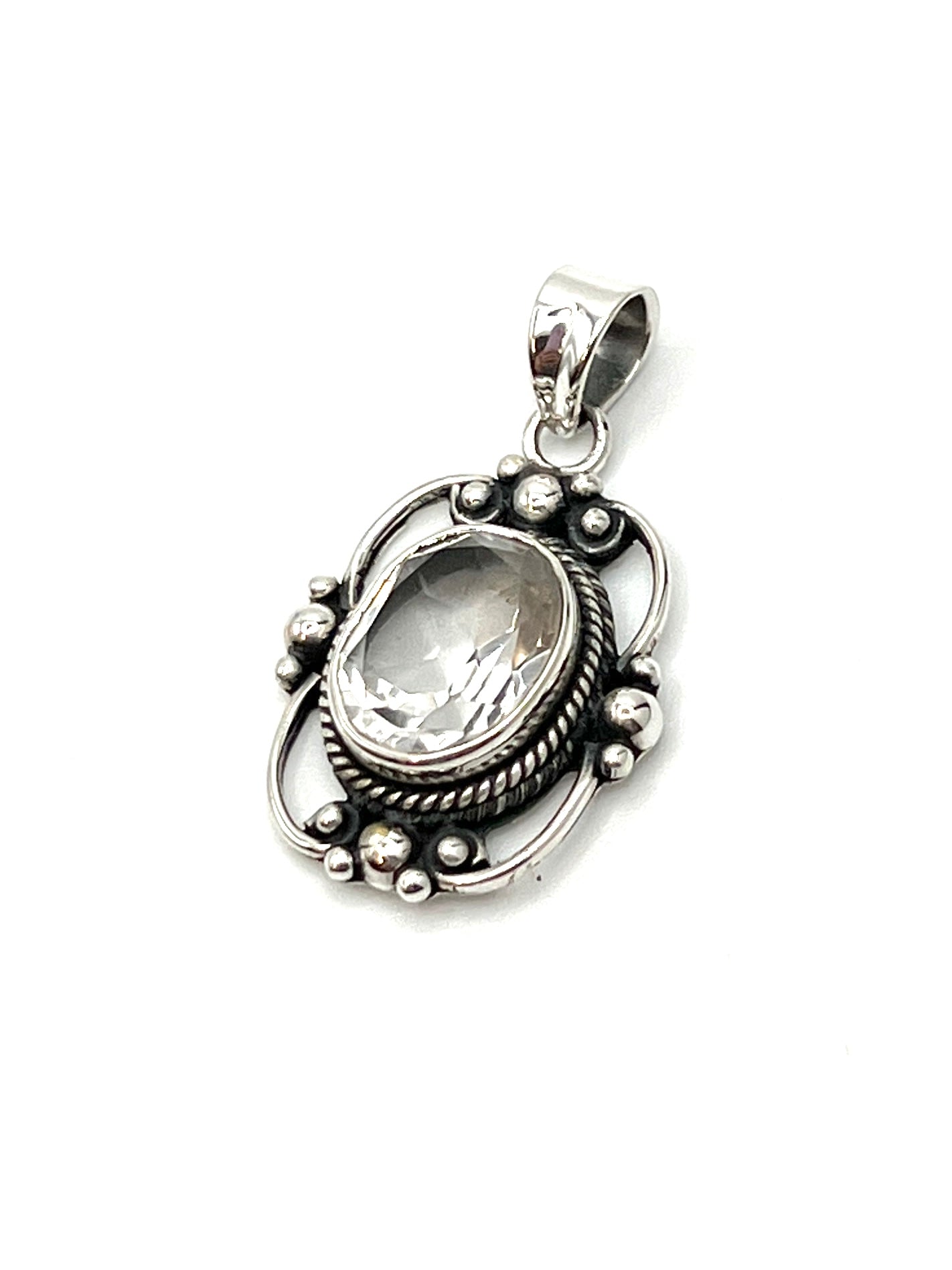 Sterling Silver Victorian Mirror Pendants