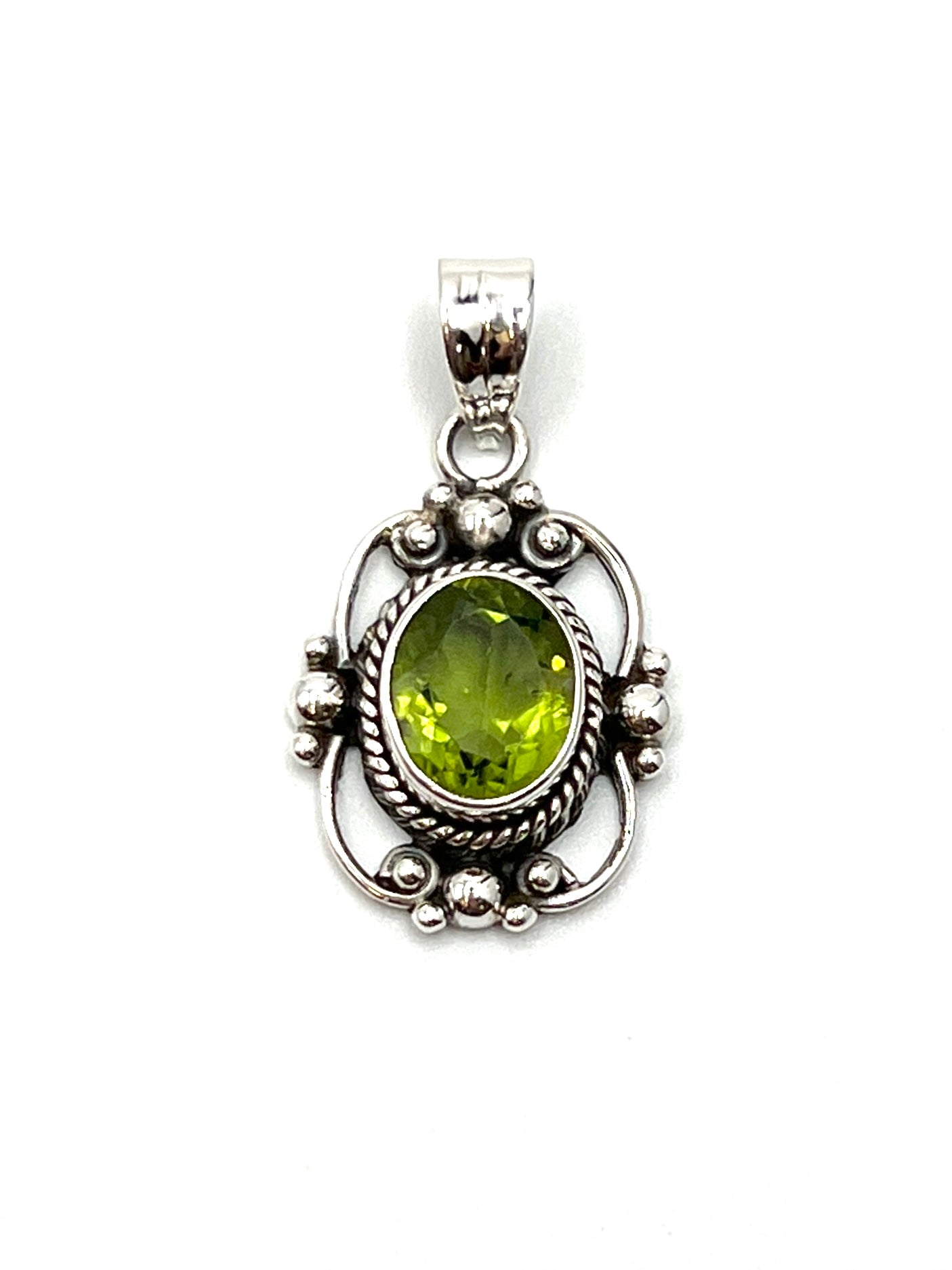 Sterling Silver Victorian Mirror Pendants Premium Stones