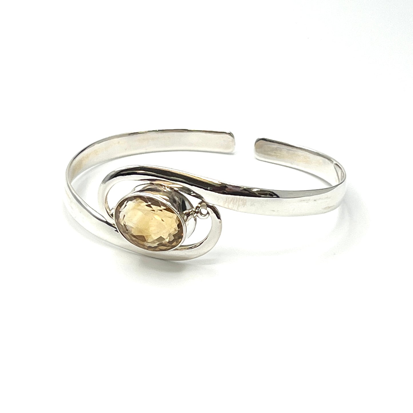 Sterling Silver Citrine Cuff Bracelet