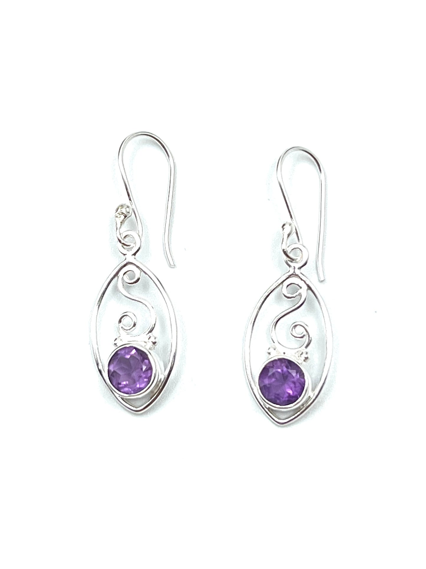 Gemstone Swirl Earrings