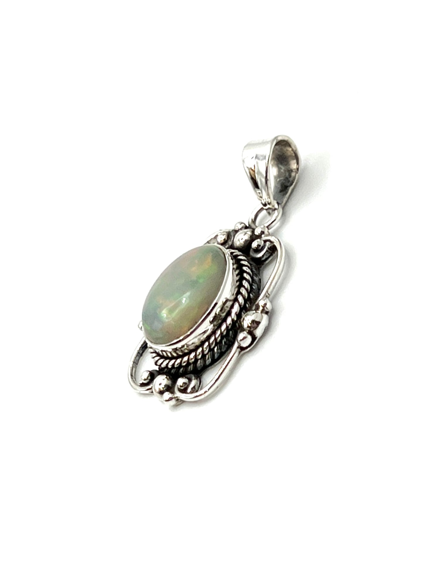 Sterling Silver Victorian Mirror Pendants Premium Stones