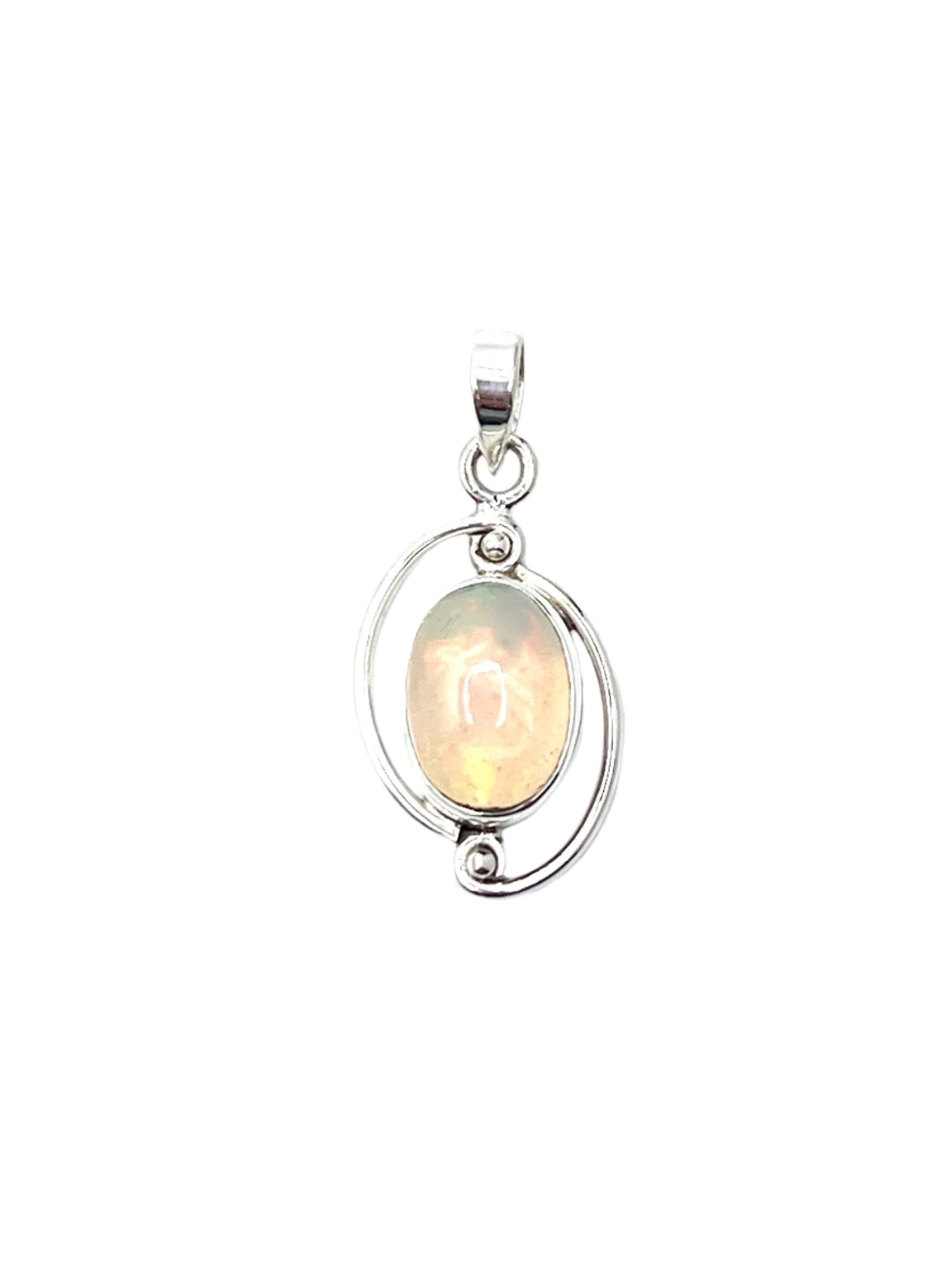 Silver Double Wire Gemstone Pendants Premium Stones