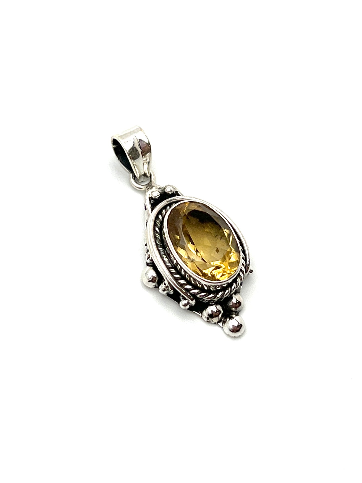 Bali Ball Point Citrine Pendants