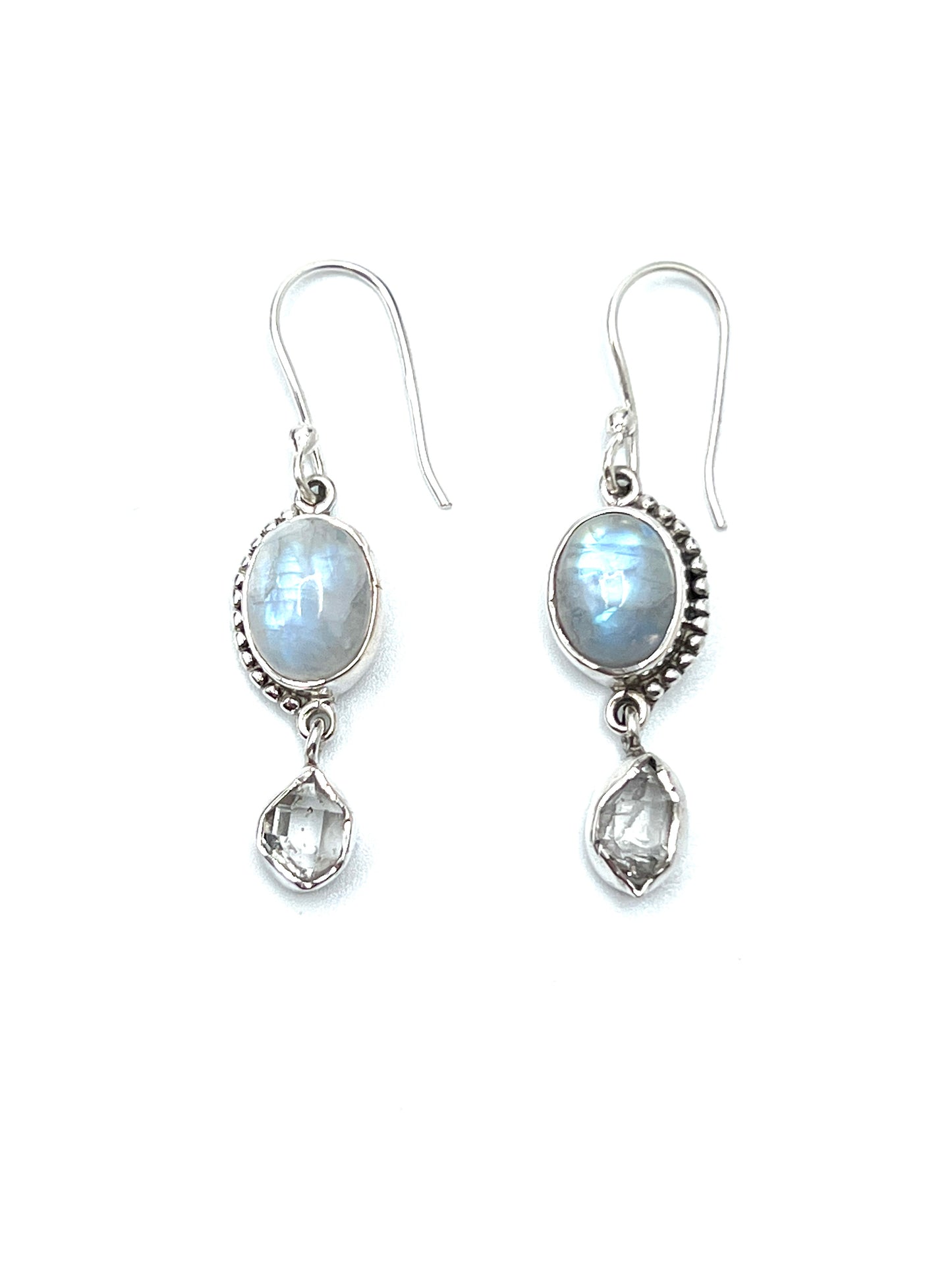 Bali Oval Herkimer Earrings