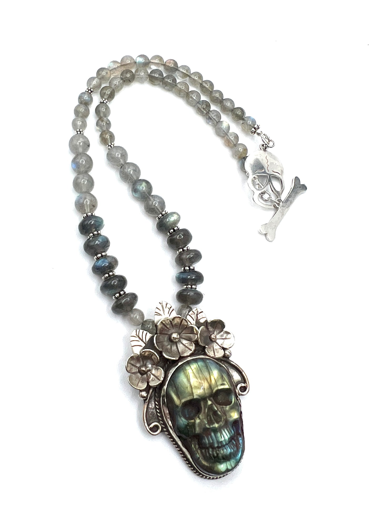 Labradorite Skull Necklaces