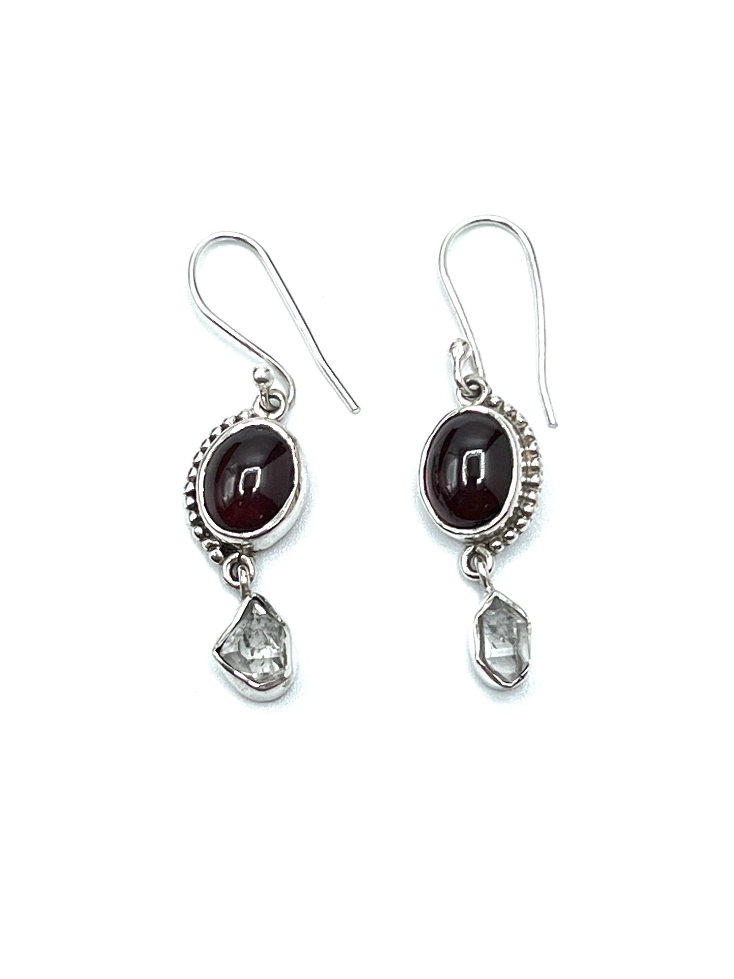 Bali Oval Herkimer Earrings