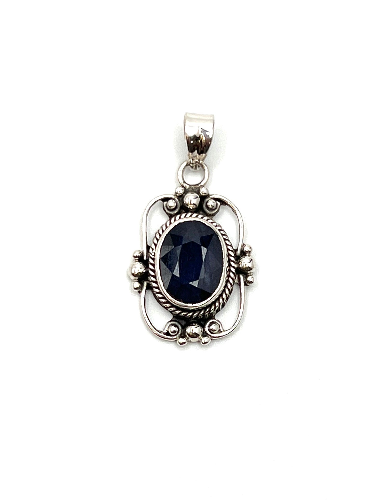 Sterling Silver Victorian Mirror Pendants Premium Stones