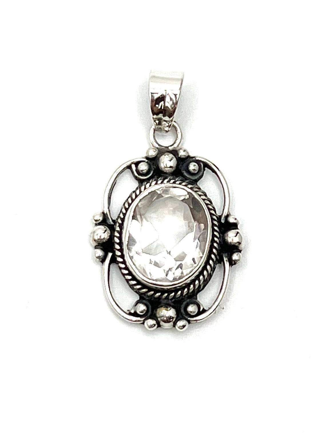 Sterling Silver Victorian Mirror Pendants