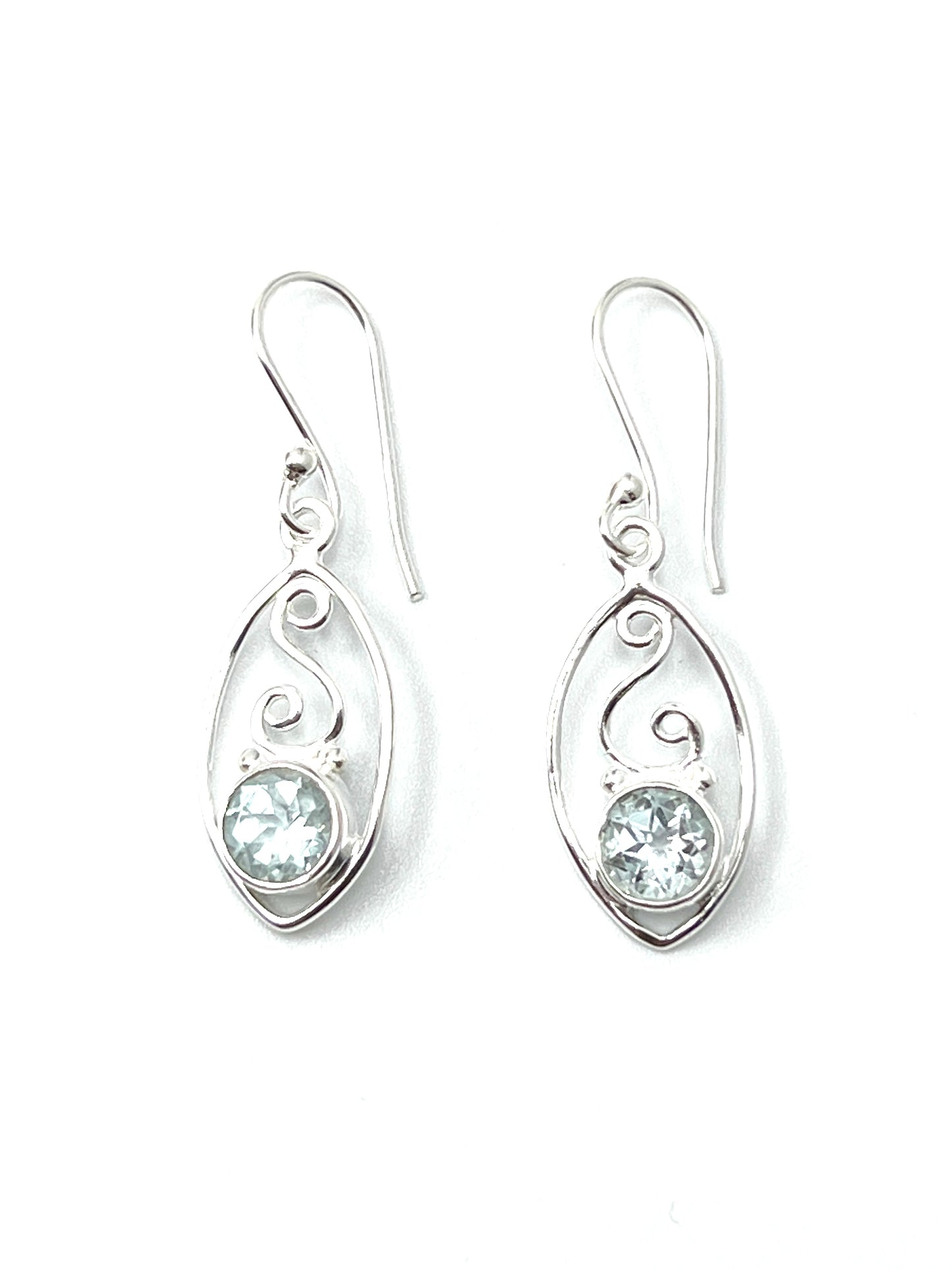 Gemstone Swirl Earrings