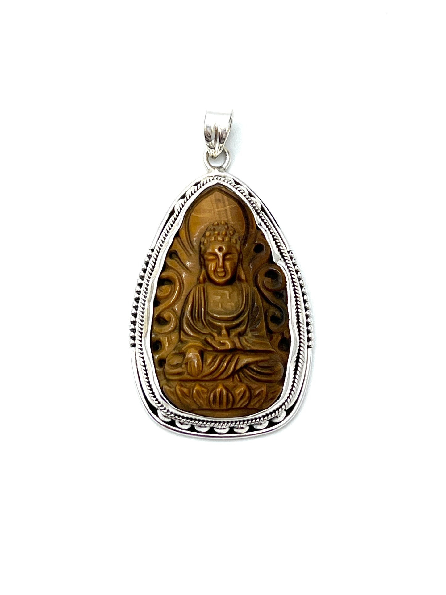 Tigers Eye Buddha Pendants