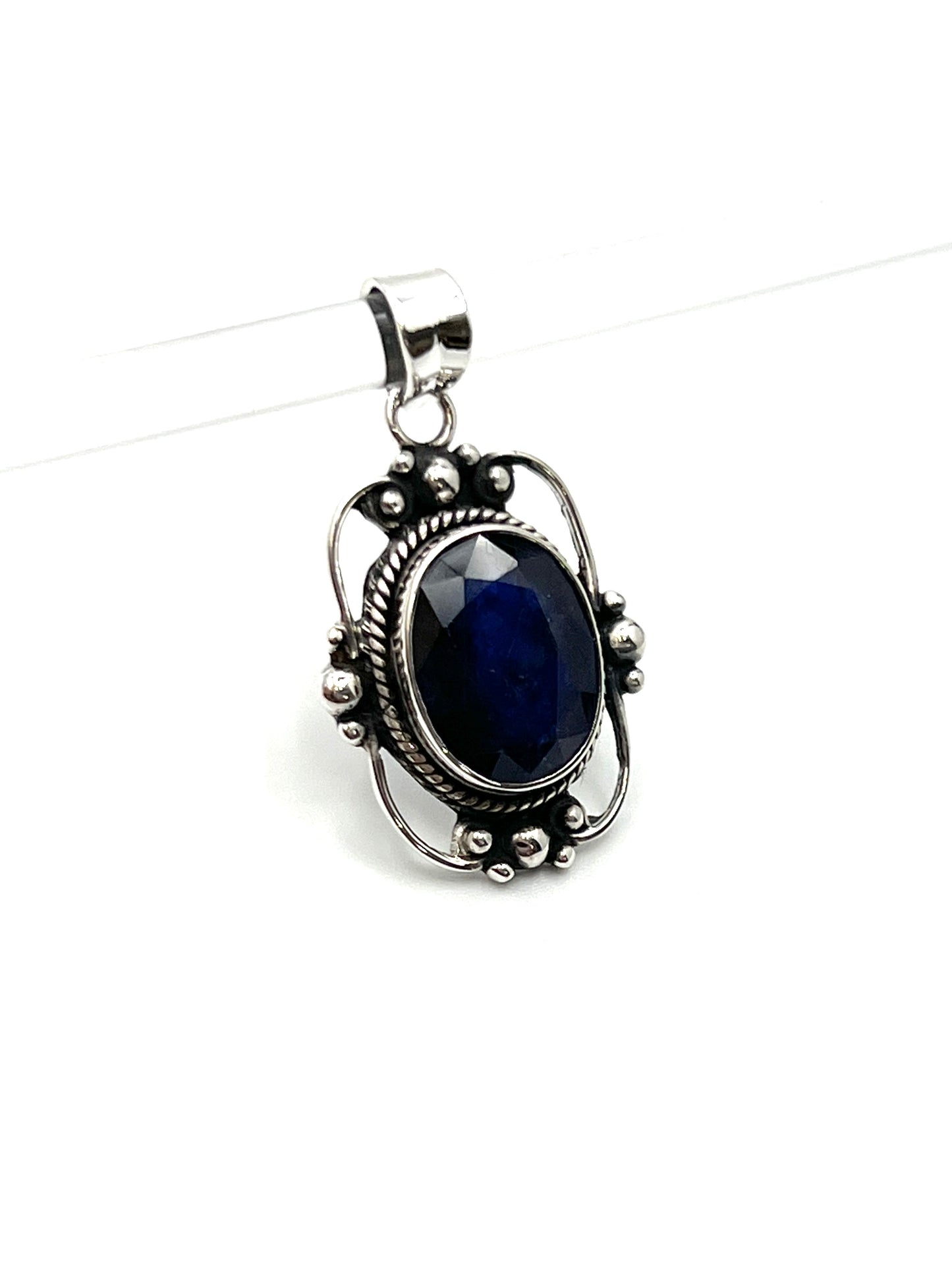Sterling Silver Victorian Mirror Pendants Premium Stones