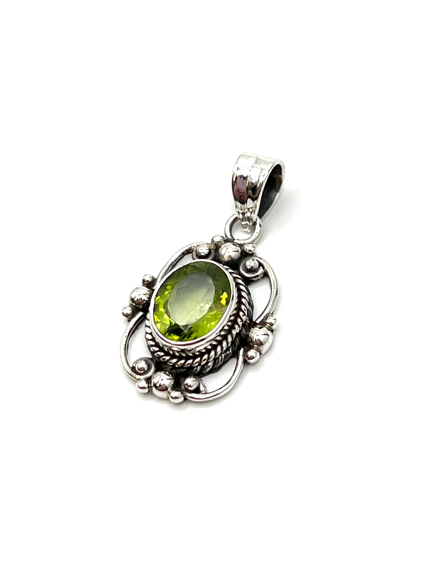 Sterling Silver Victorian Mirror Pendants Premium Stones