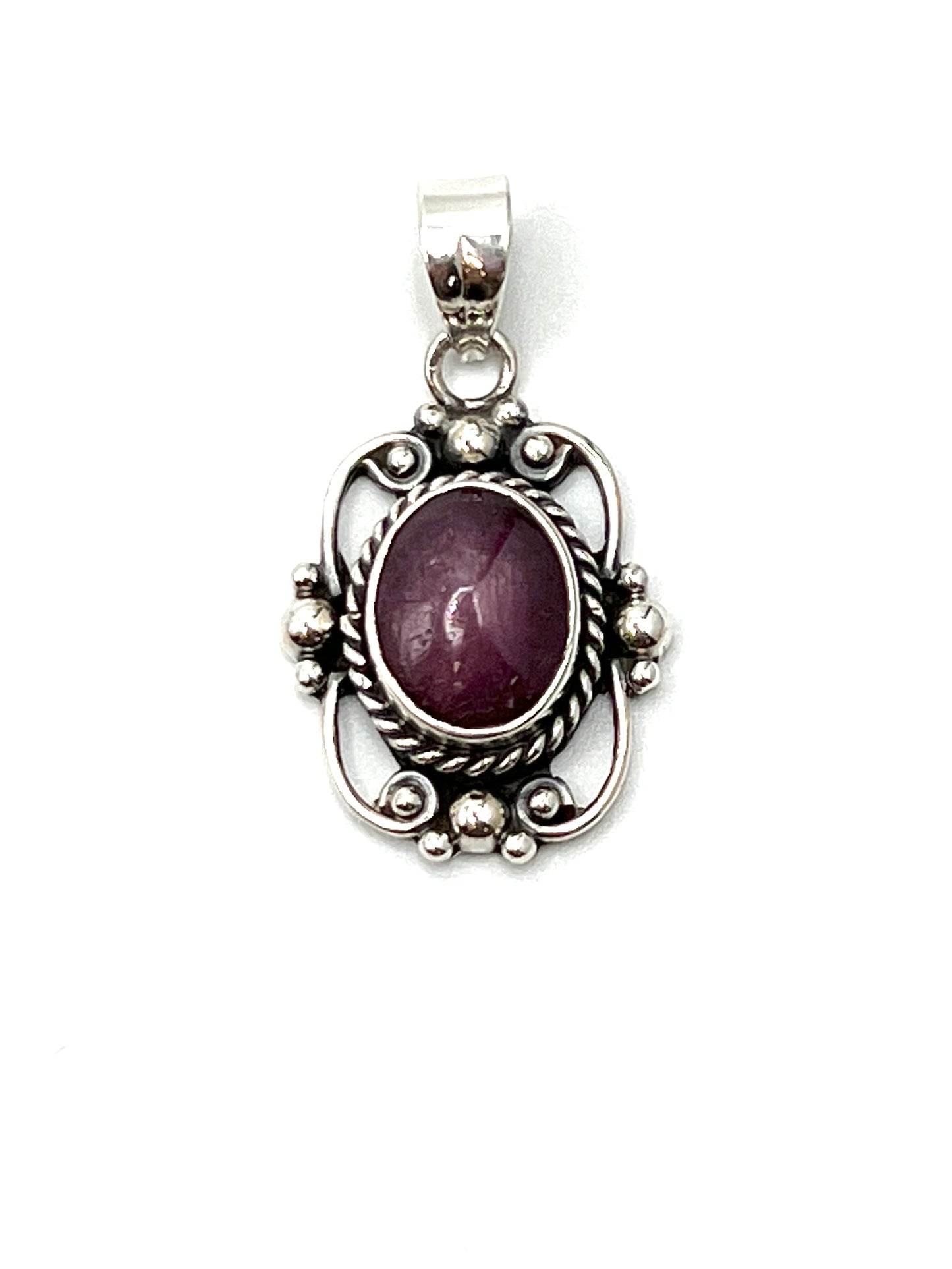 Sterling Silver Victorian Mirror Pendants Premium Stones