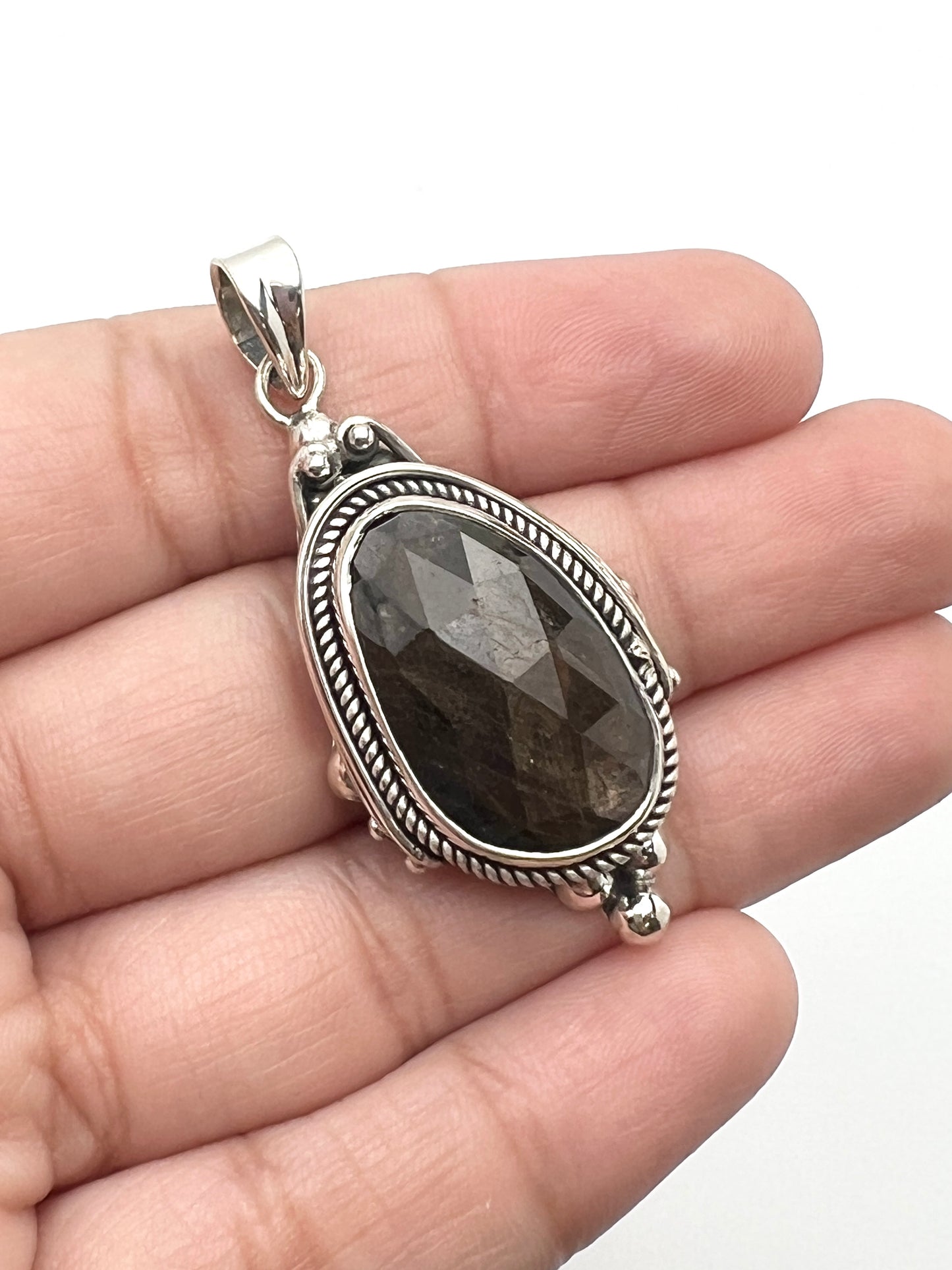 Bali Ball Point Golden Moonstone Pendants