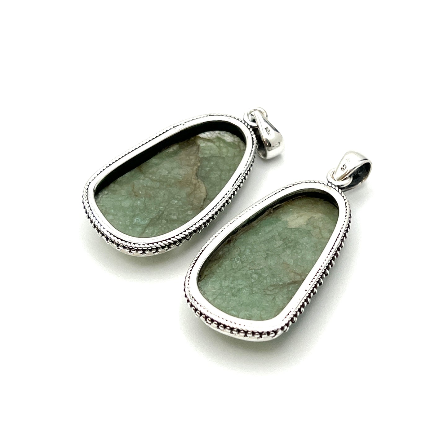 Faceted Emerald Beaded Pendants