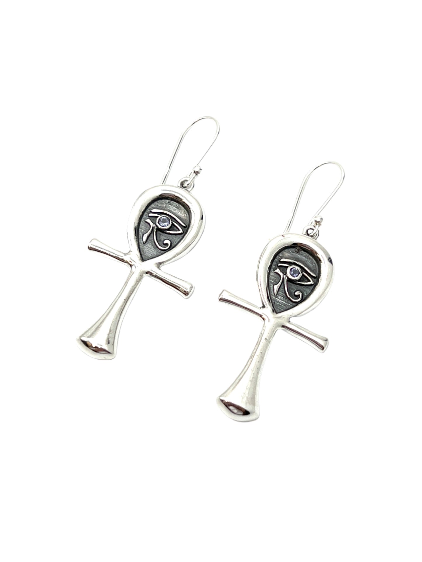 Ankh Eye of Horus Earrings