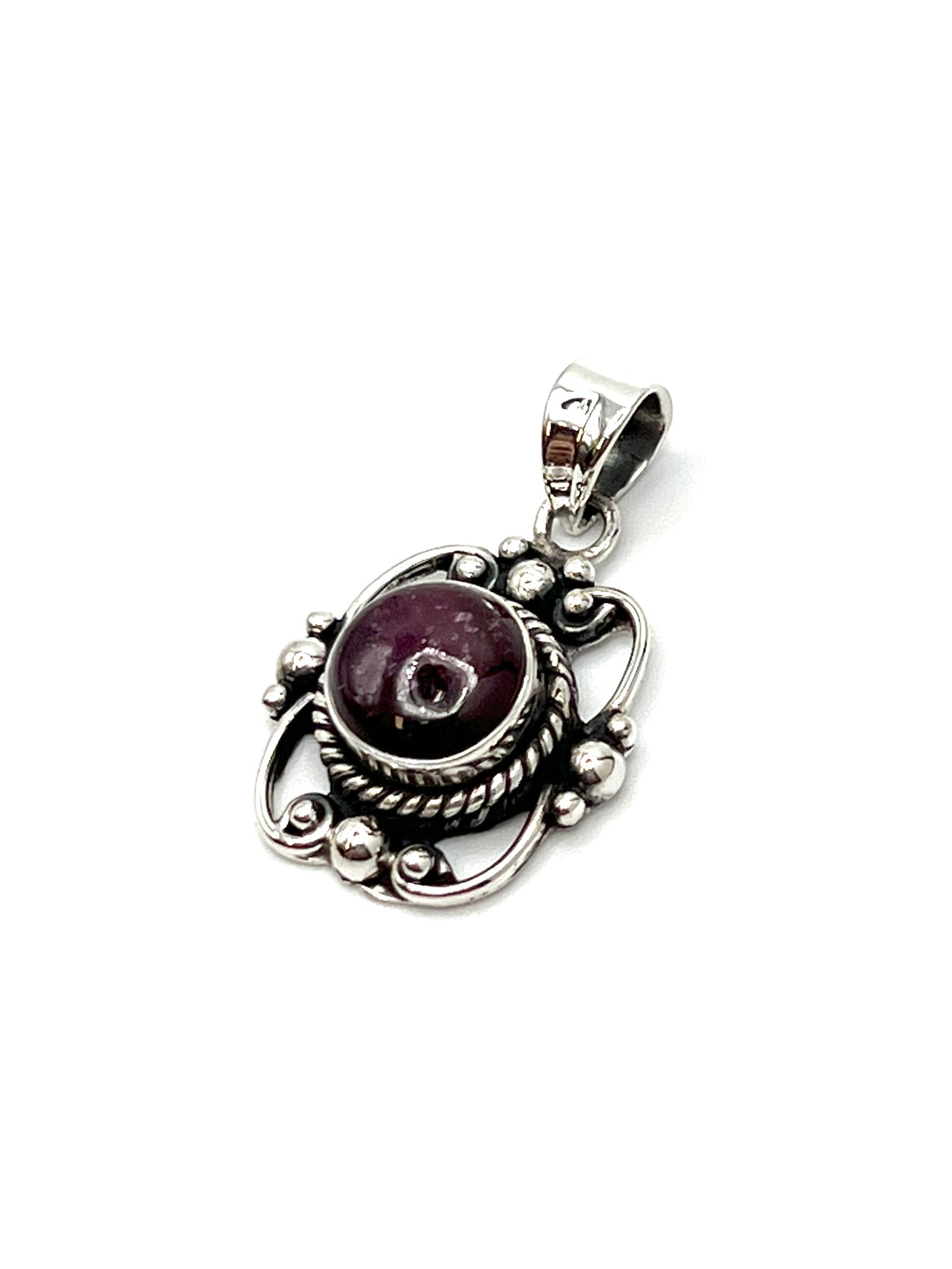 Sterling Silver Victorian Mirror Pendants Premium Stones