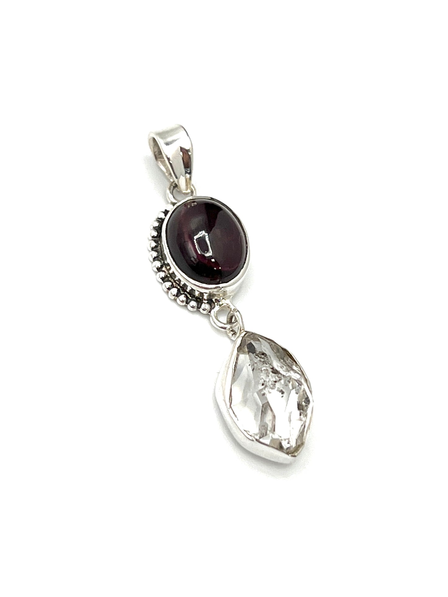 Bali Oval Herkimer Pendants