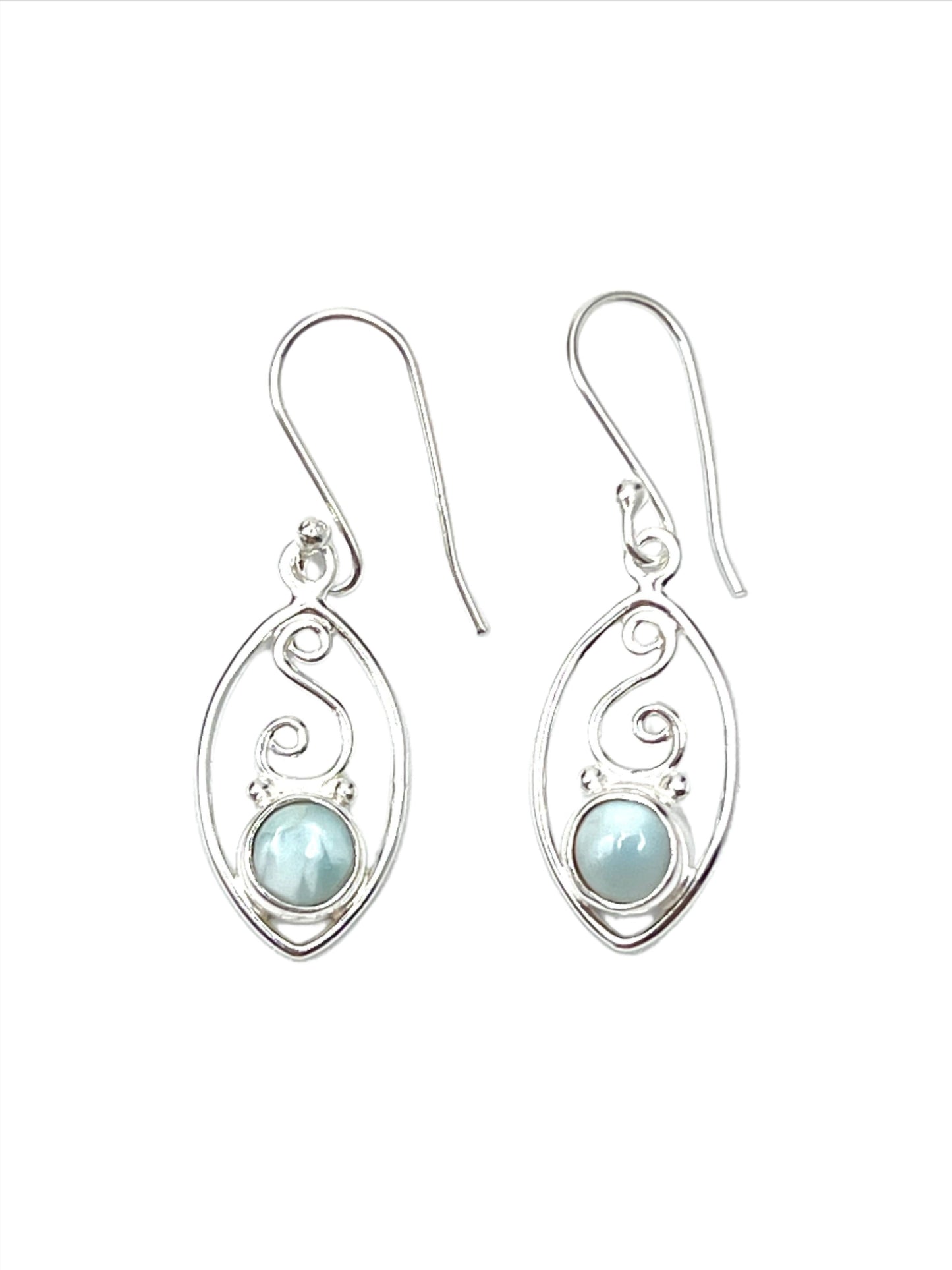 Gemstone Swirl Earrings