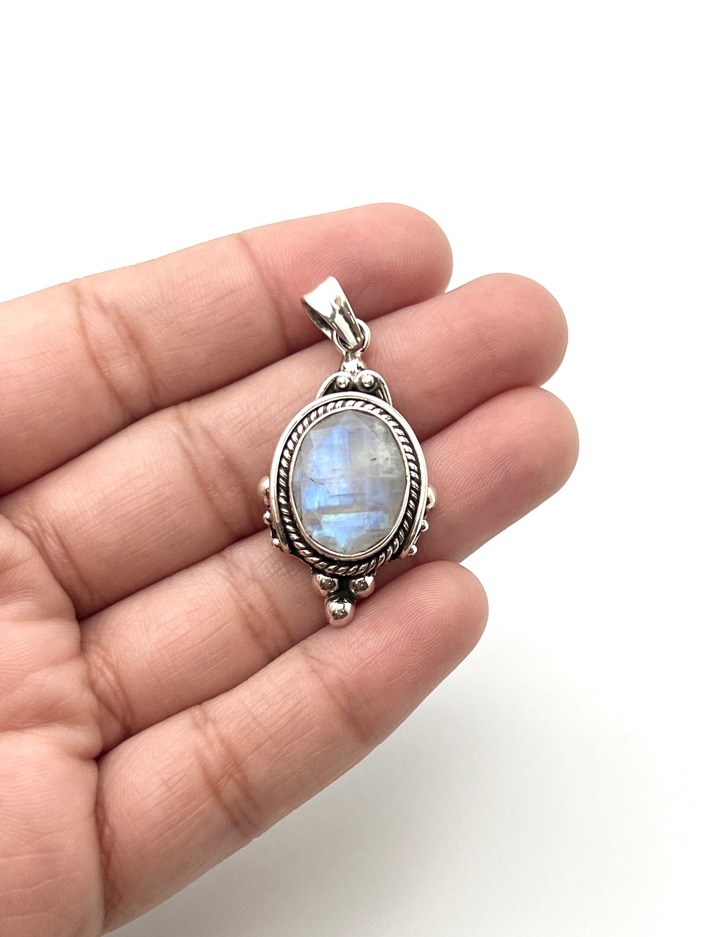 Bali Ball Point Moonstone Pendants