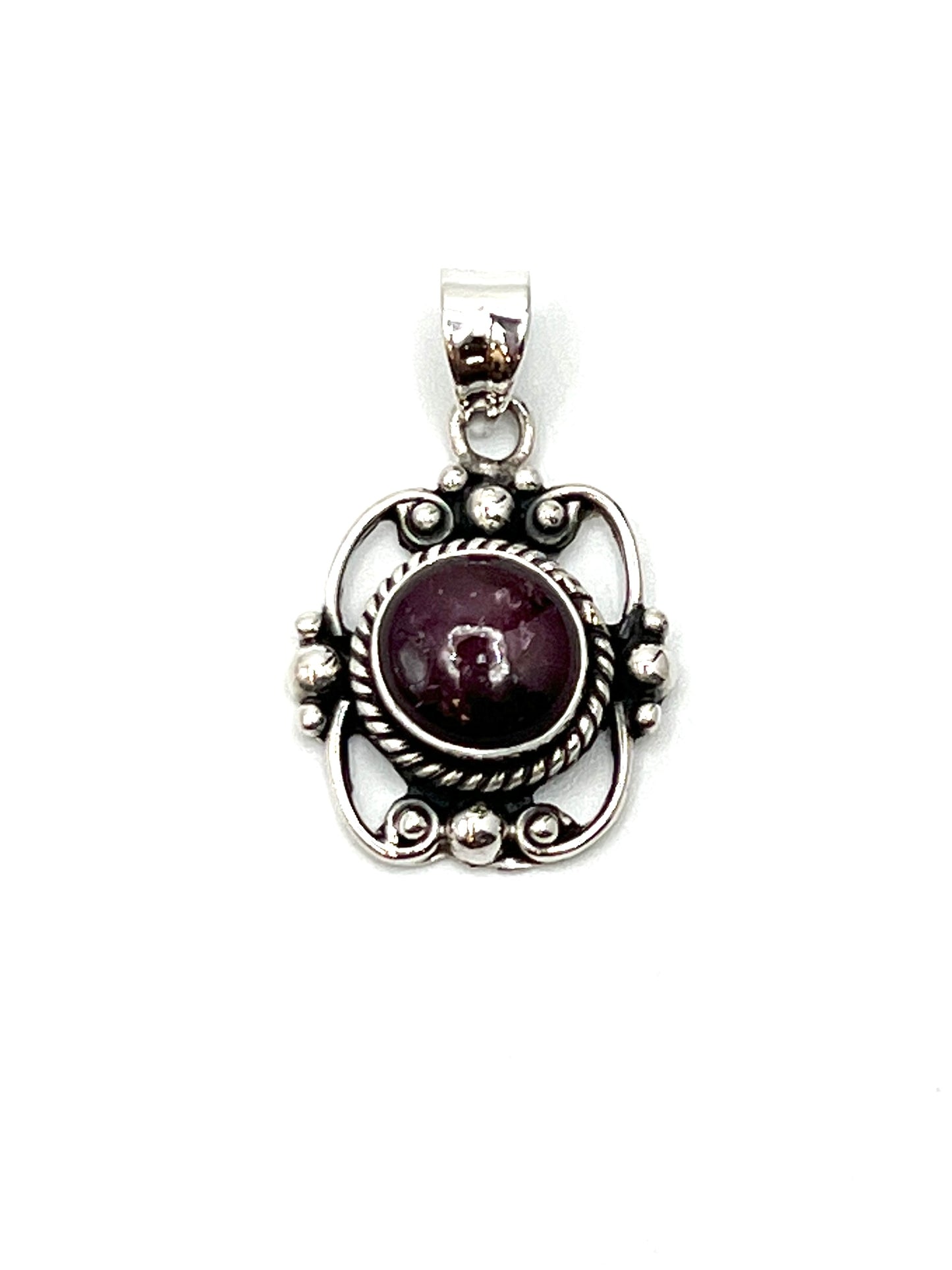 Sterling Silver Victorian Mirror Pendants Premium Stones
