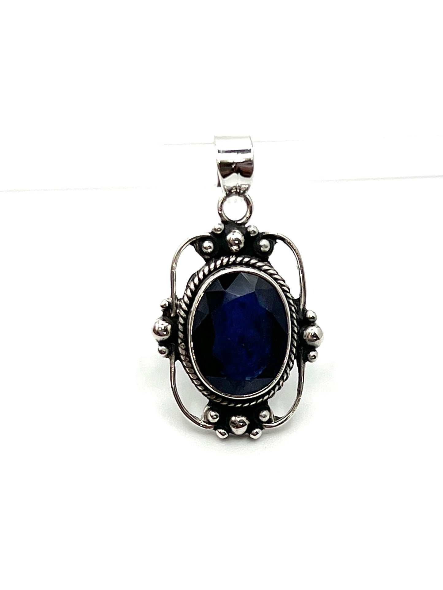 Sterling Silver Victorian Mirror Pendants Premium Stones