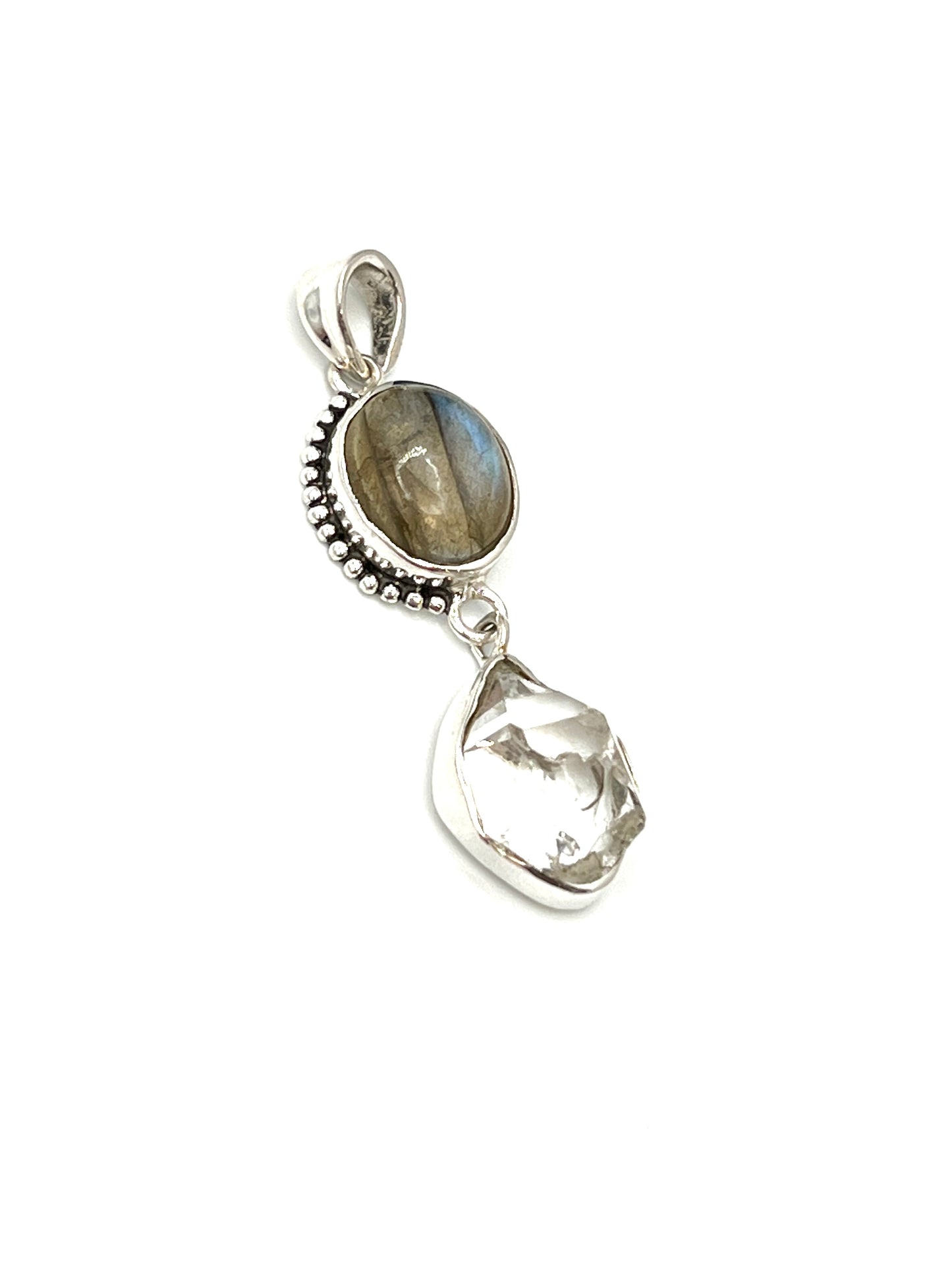 Bali Oval Herkimer Pendants