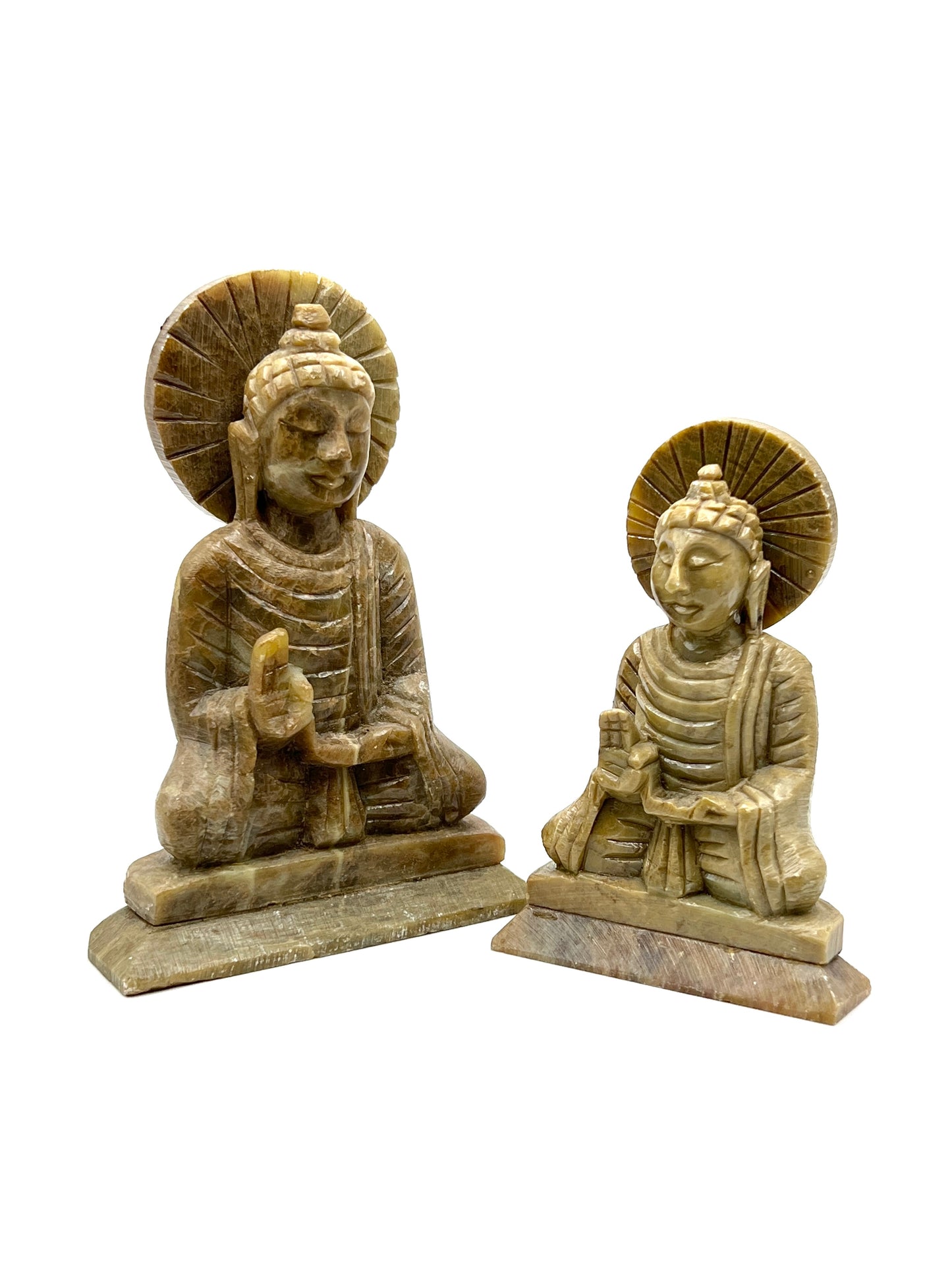 Hand Carved Soapstone Buddha Statues