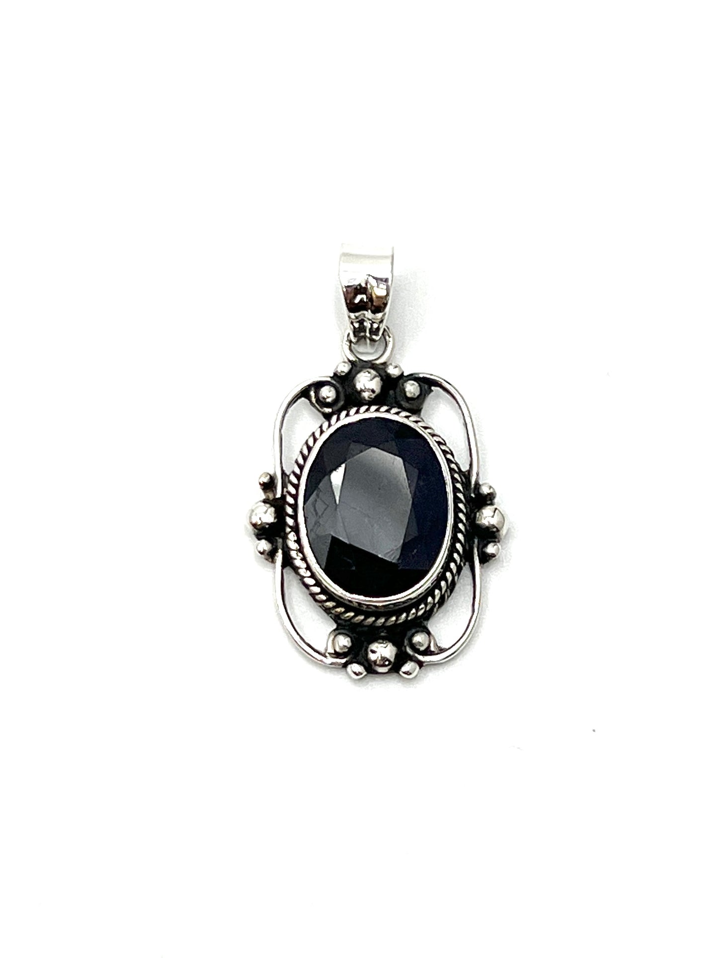 Sterling Silver Victorian Mirror Pendants Premium Stones