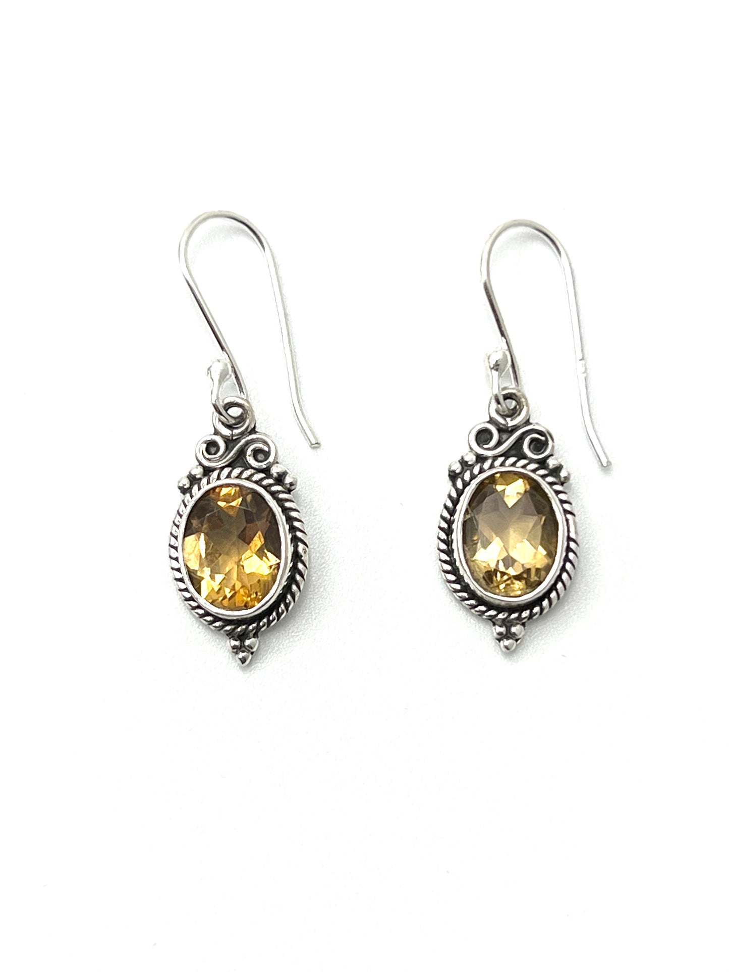 Bali Oval Gemtone Earrings