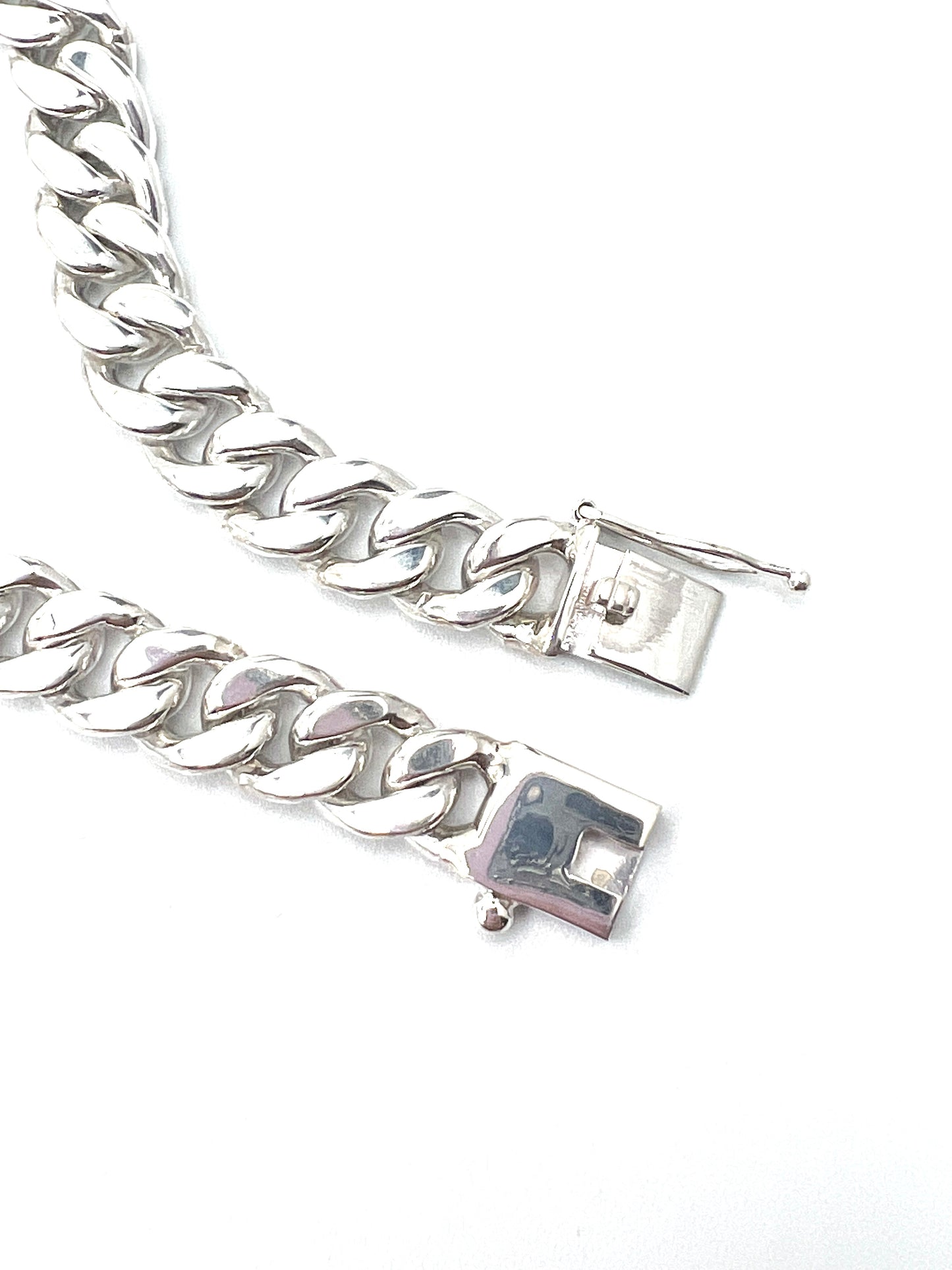 Sterling Silver Large Curb Chain Bracelet