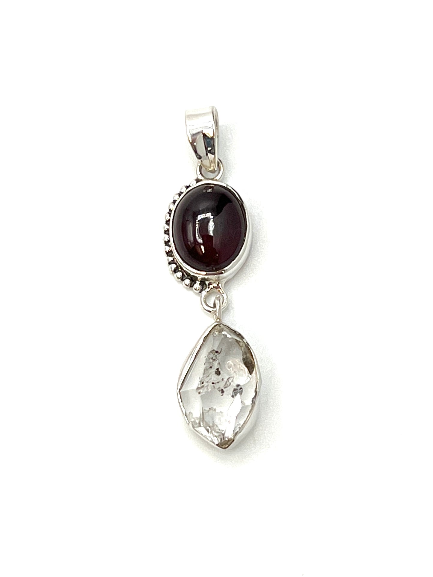Bali Oval Herkimer Pendants