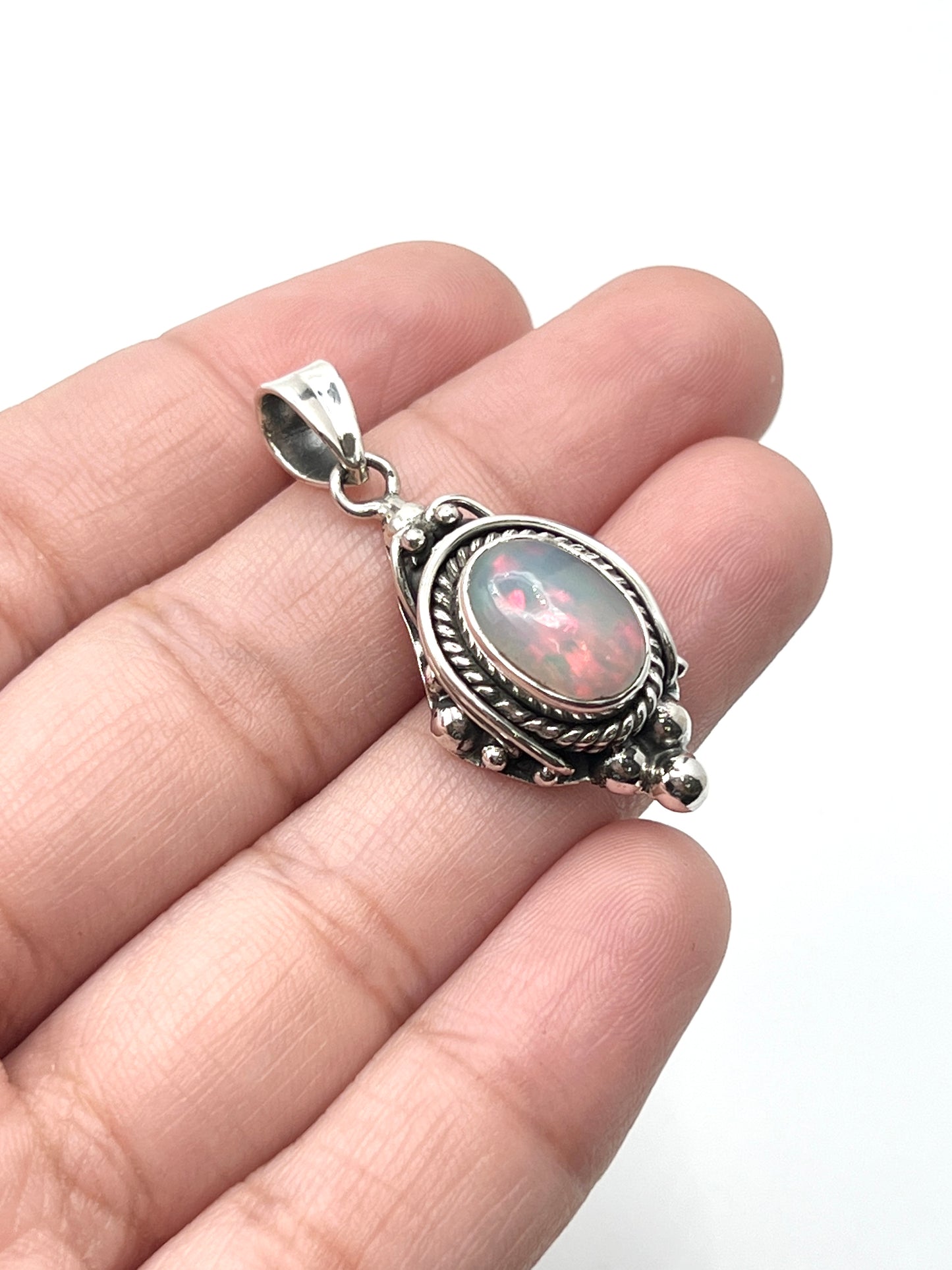 Bali Ball Point Opal Pendants
