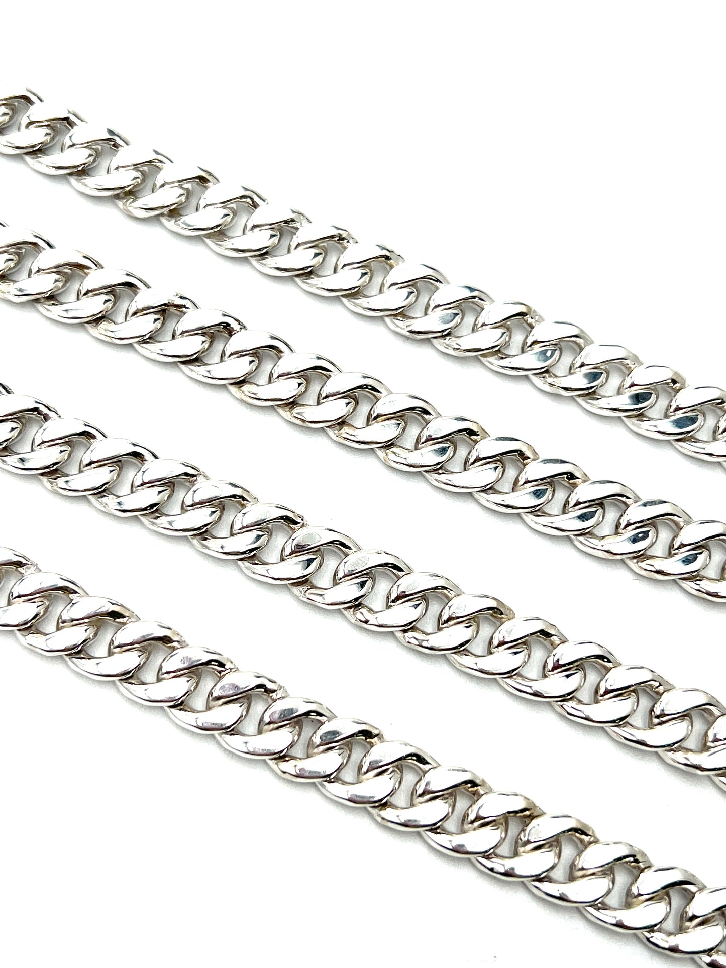 Sterling Silver Large Curb Chain Bracelet
