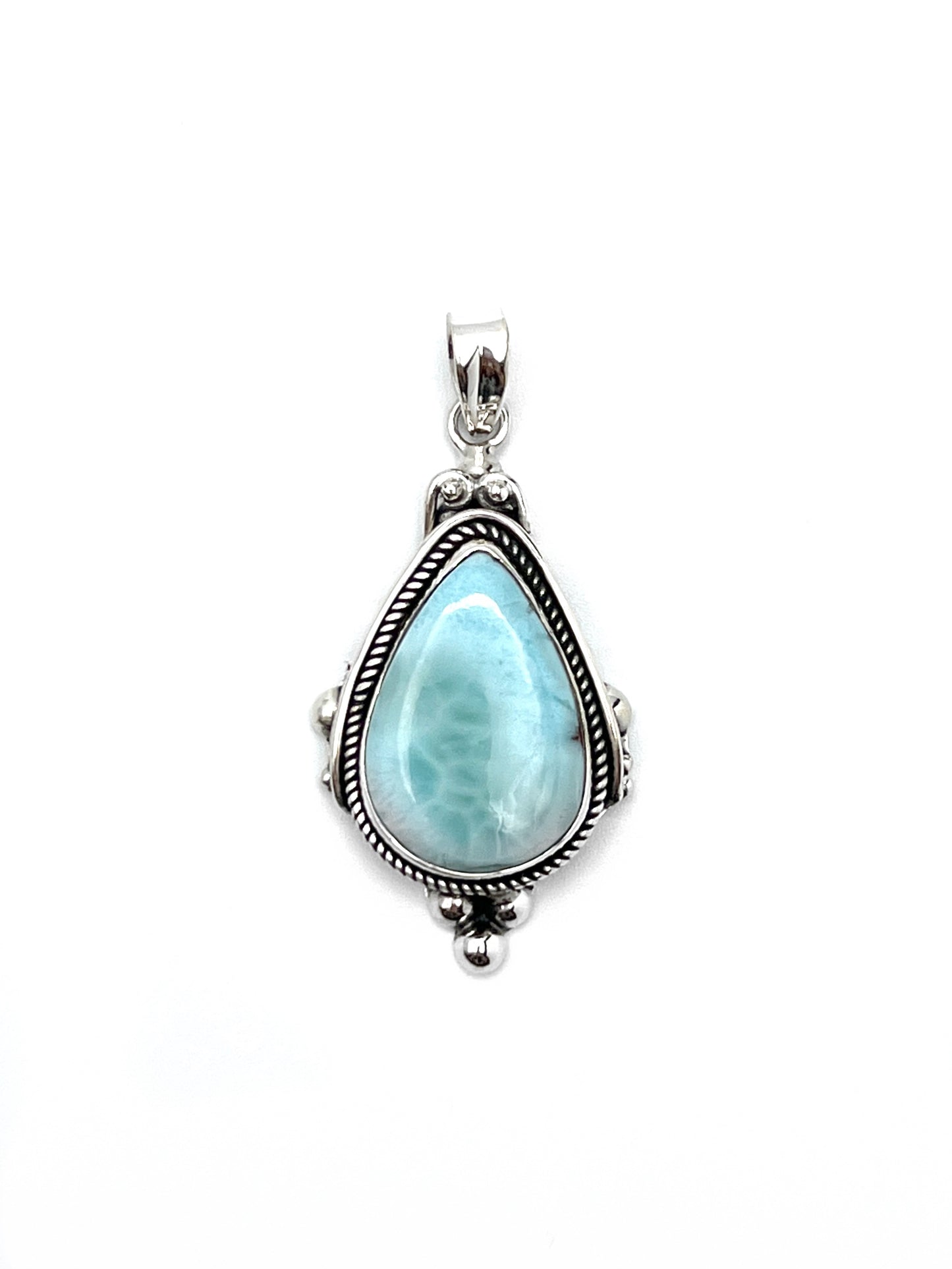 Bali Ball Point Larimar Pendants