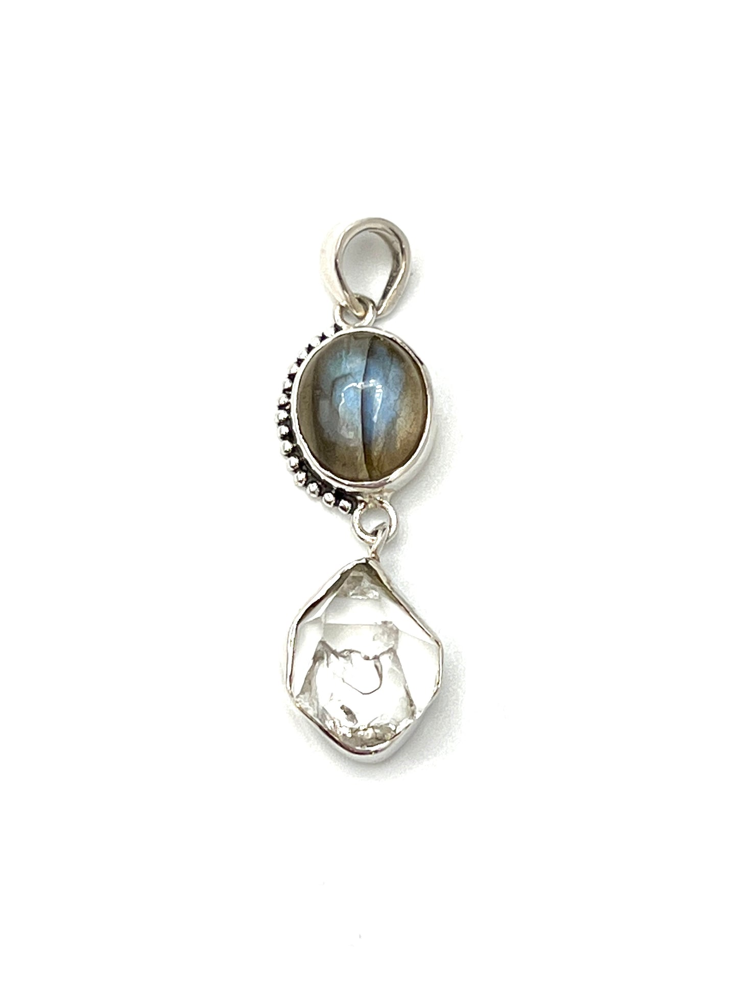 Bali Oval Herkimer Pendants