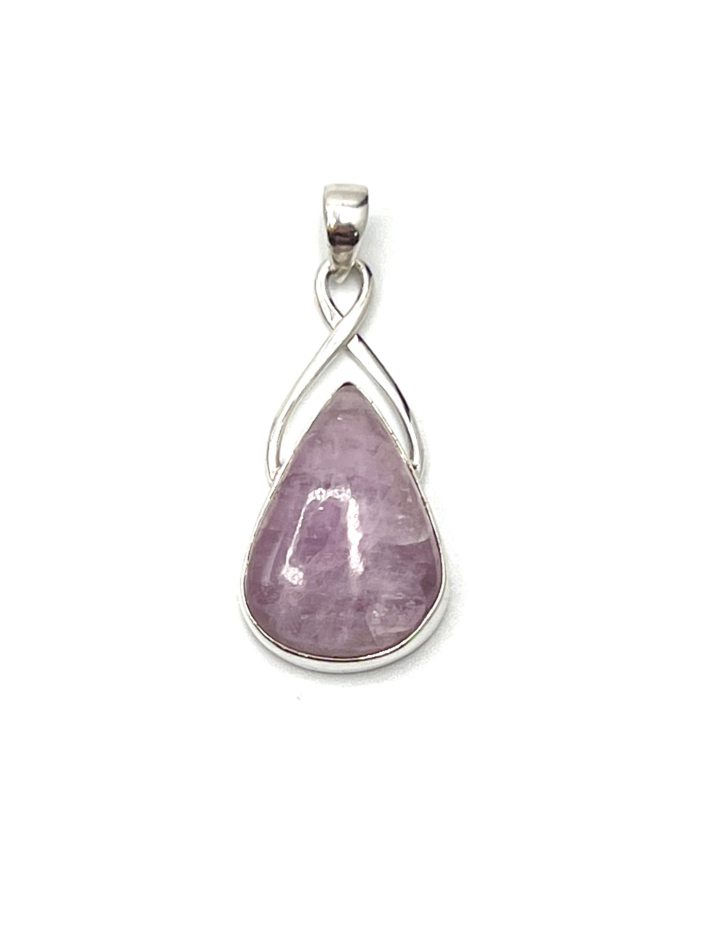 Silver Twist Kunzite Pendants