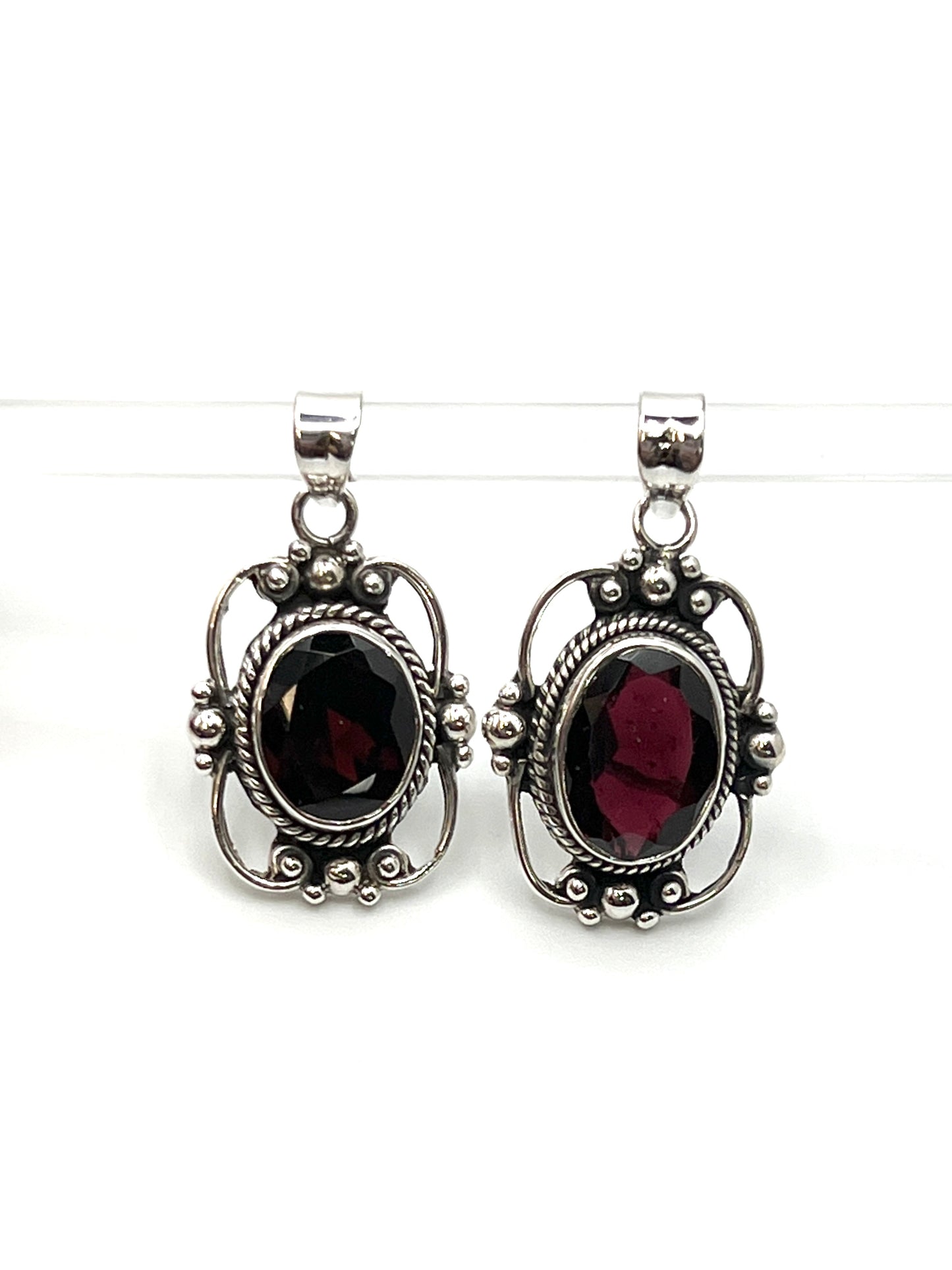 Sterling Silver Victorian Mirror Pendants