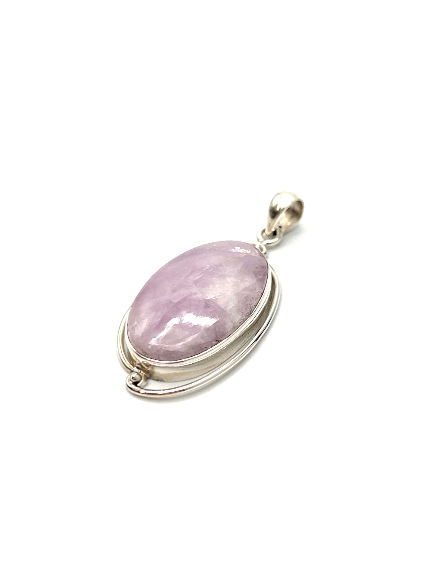 Silver Double Wire Kunzite Pendants