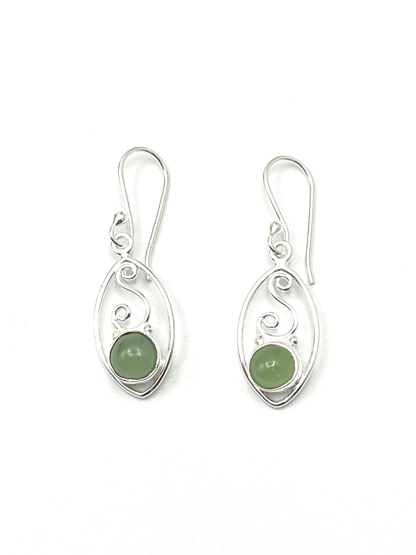 Gemstone Swirl Earrings