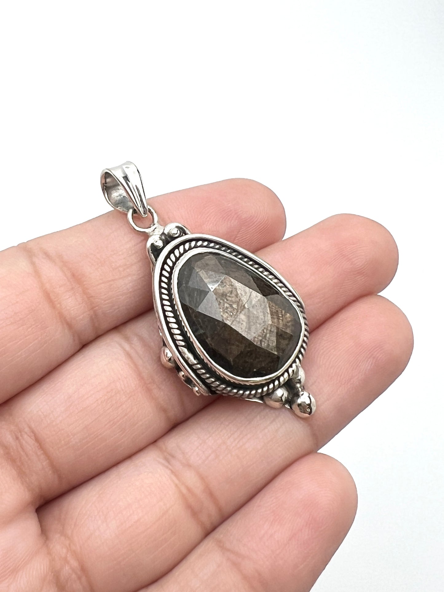 Bali Ball Point Golden Moonstone Pendants